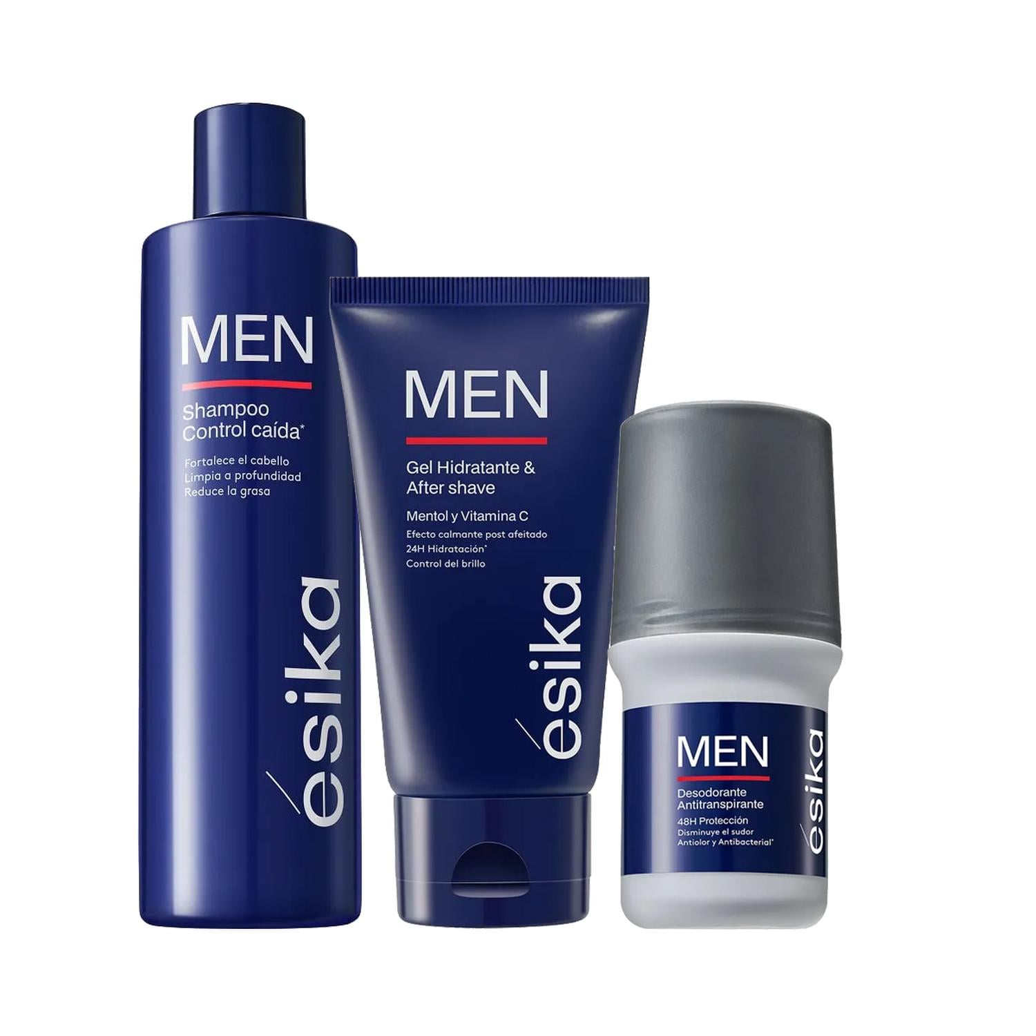 ESIKA MEN SHAMPOO ANTICAIDA CON DEO Y AFTER SHAVE 3 EN 1 - 1