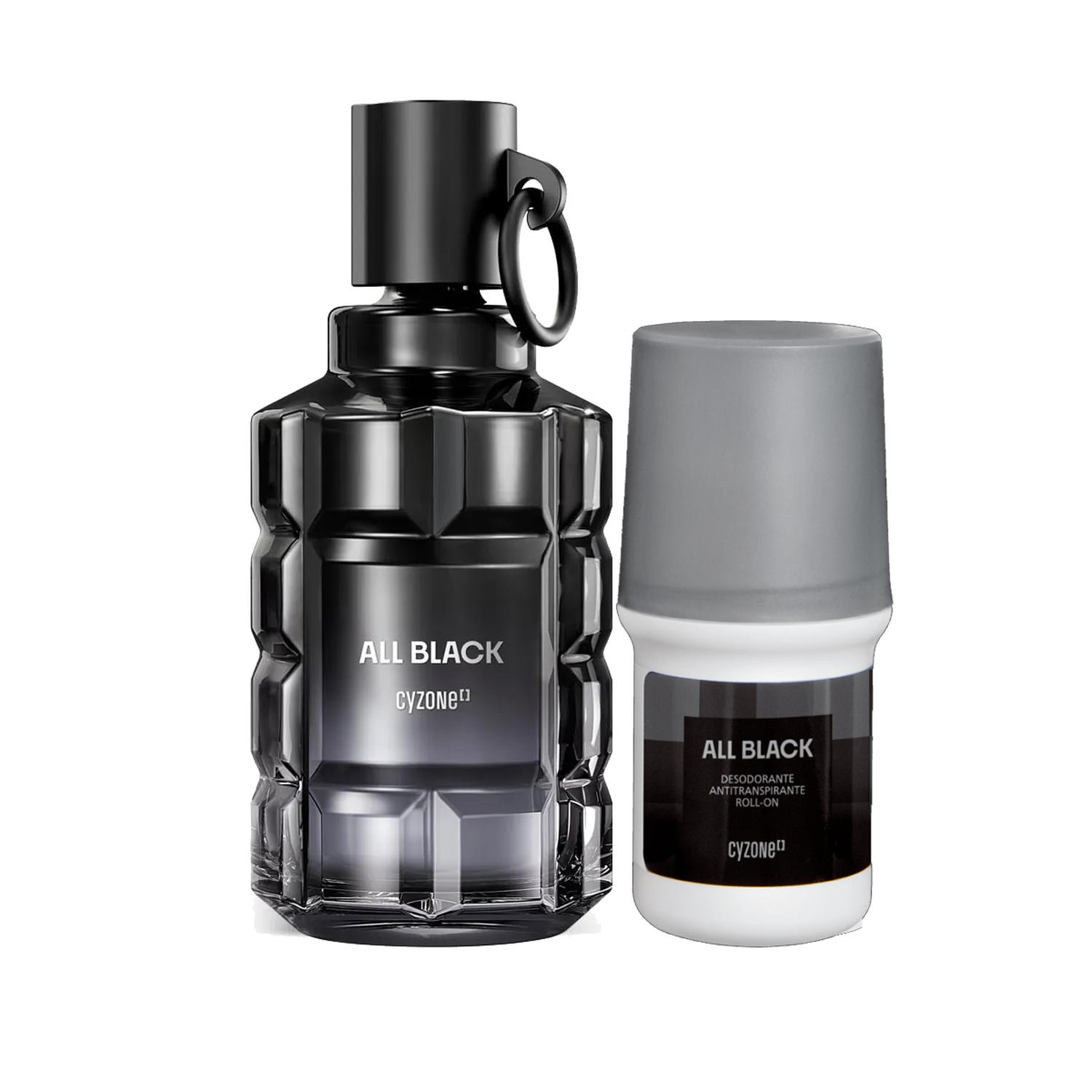 ALL BLACK PERFUME DE HOMBRE CON DEO ROLL ON - 1
