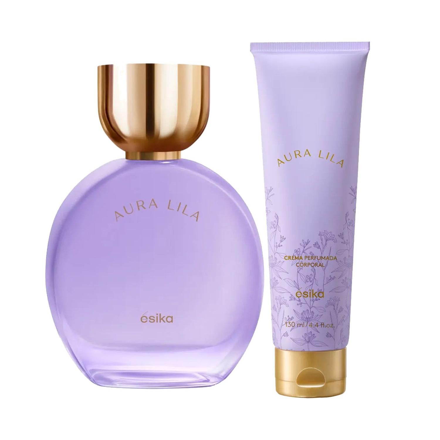 AURA LILA PERFUME DE MUJER CON LOCION PERFUMADA ESIKA - 1