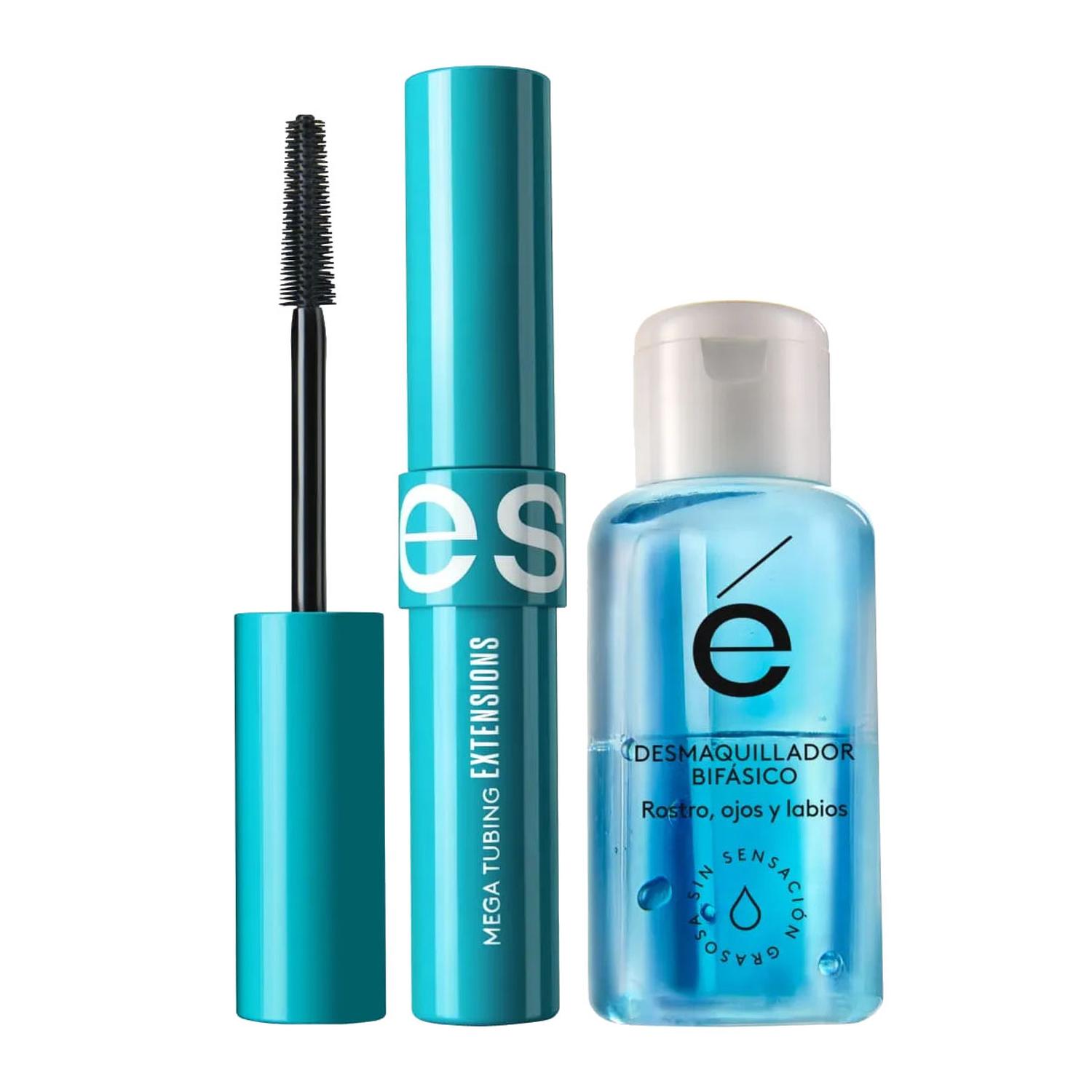 MEGA TUBING EXTENSIONS MÁSCARA DE PESTAÑAS + DESMAQUILLADOR - 1