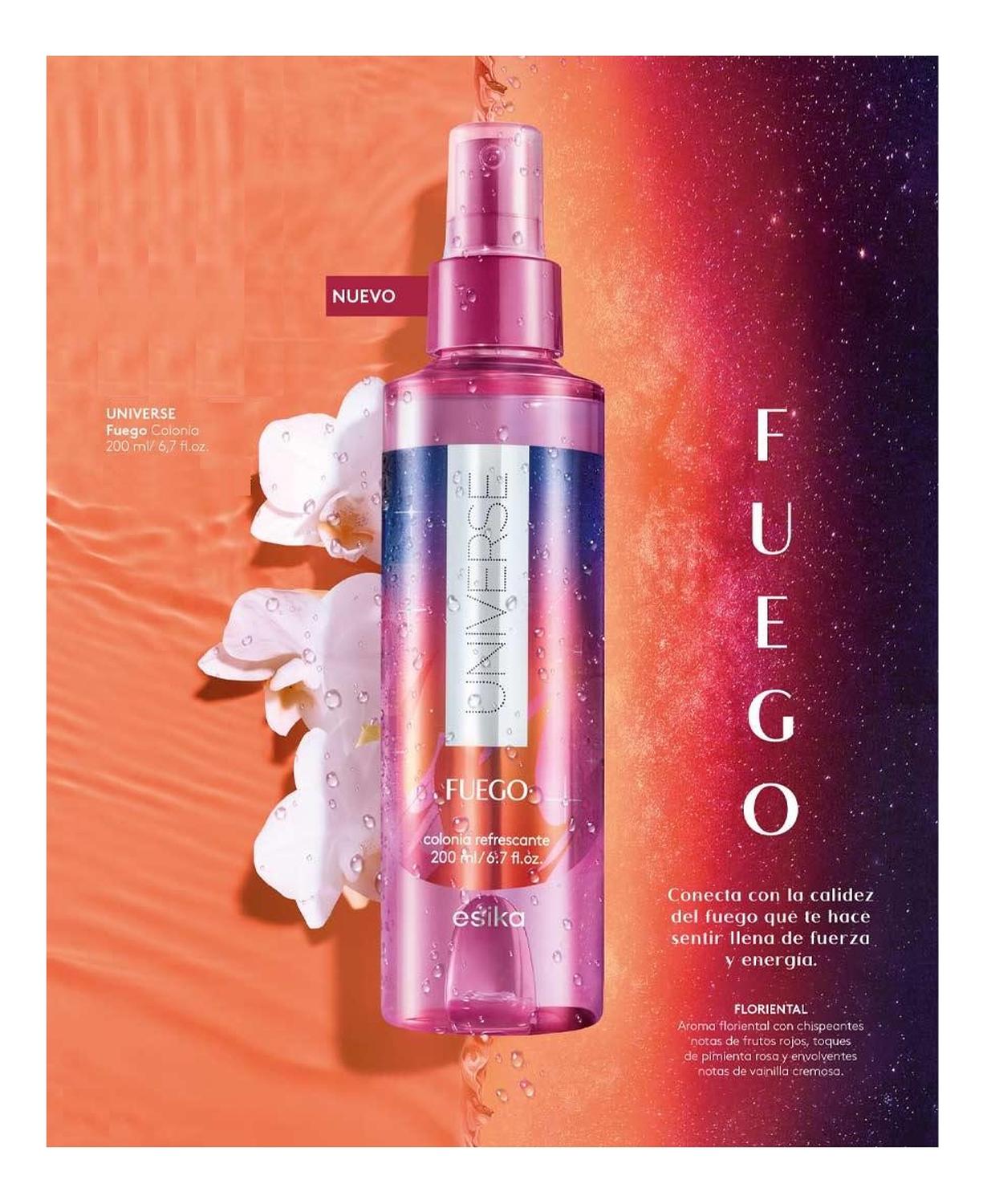 COLONIA REFRESCANTE UNIVERSE FUEGO PARA MUJER ESIKA 200ML - 2