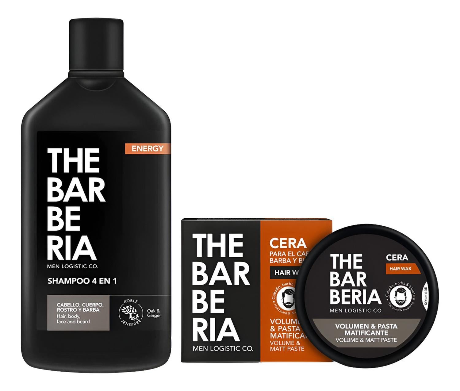 THE BARBERIA SHAMPOO 4 EN 1 ENERGY Y CERA VOLUMEN - 1