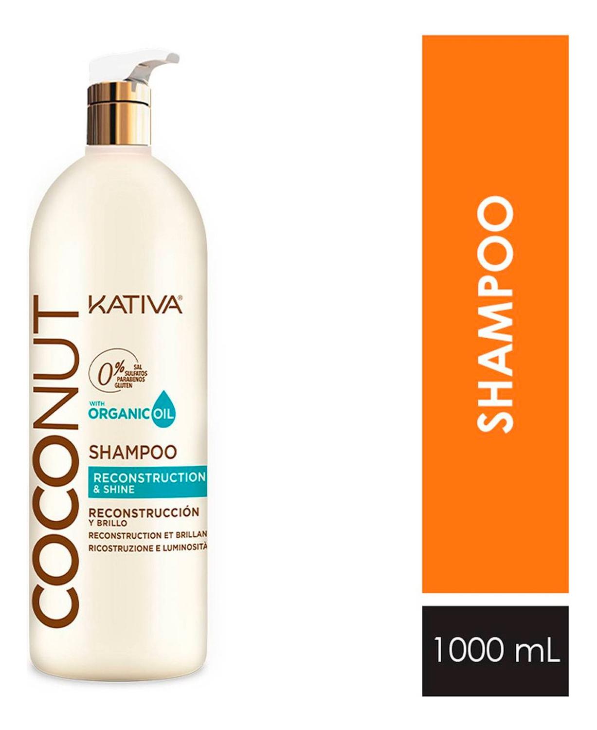 SHAMPOO COCONUT NUTRICIÓN E HIDRATACIÓN 1000ML KATIVA - 2