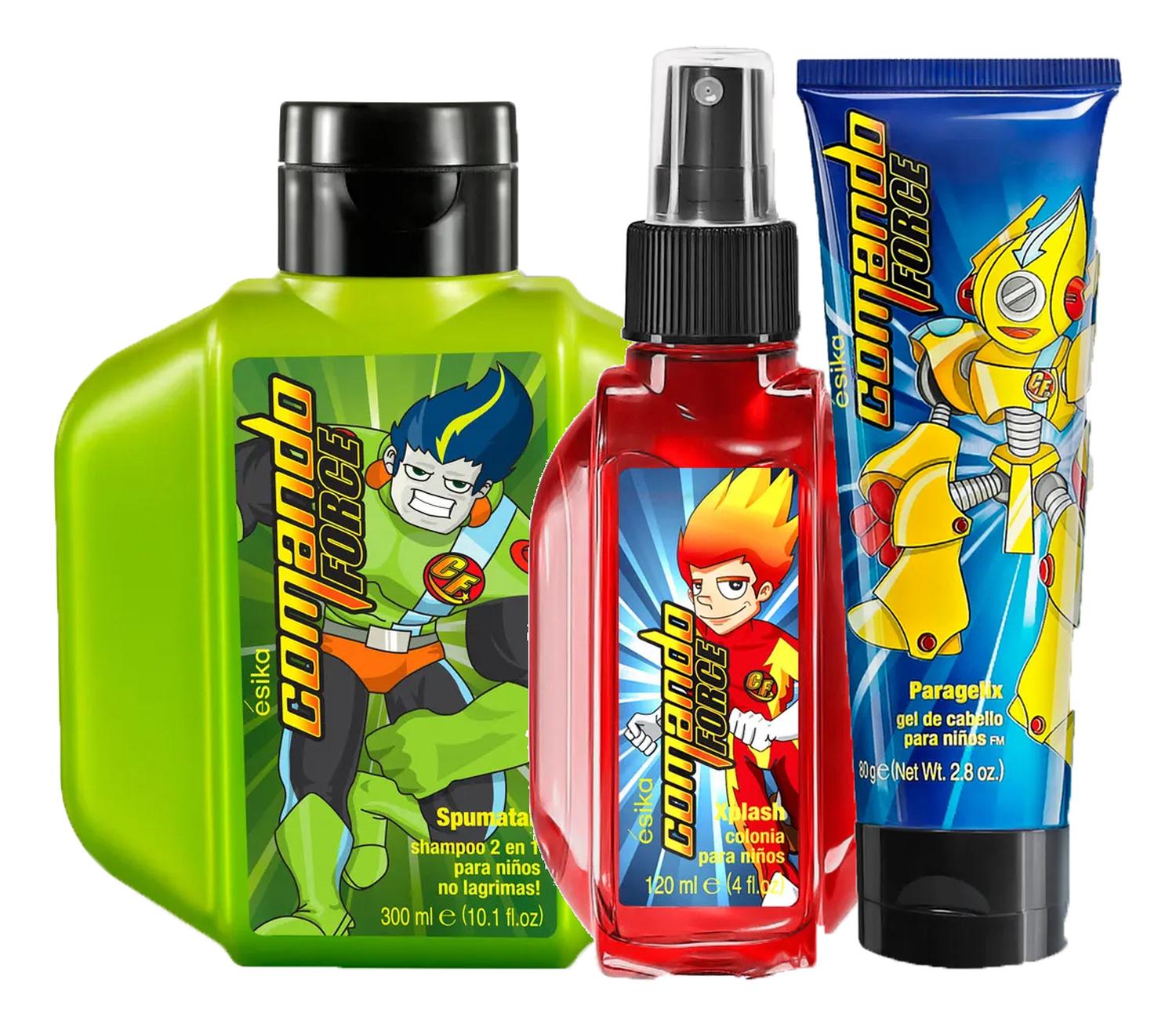 ÉSIKA KIT NIÑOS COMANDO FORCE XPLASH COLONIA + SHAMPOO + GEL - 1