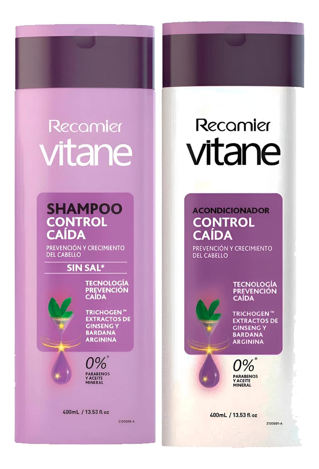 SHAMPOO Y ACONDICIONADOR ANTICAIDA + DESINFICANTE VITANE 400ML - 1