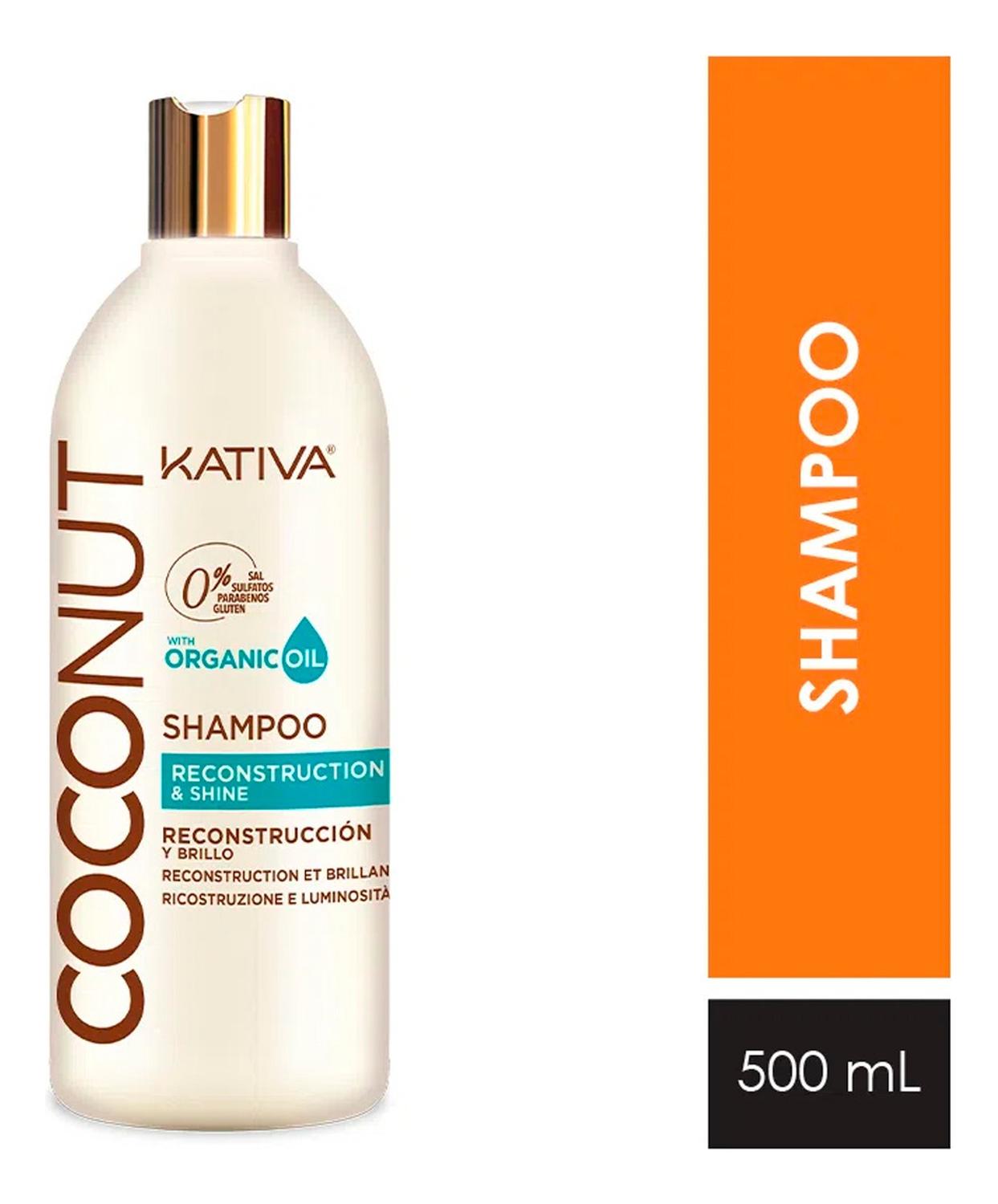 SHAMPOO COCONUT NUTRICIÓN E HIDRATACIÓN 500ML KATIVA - 2