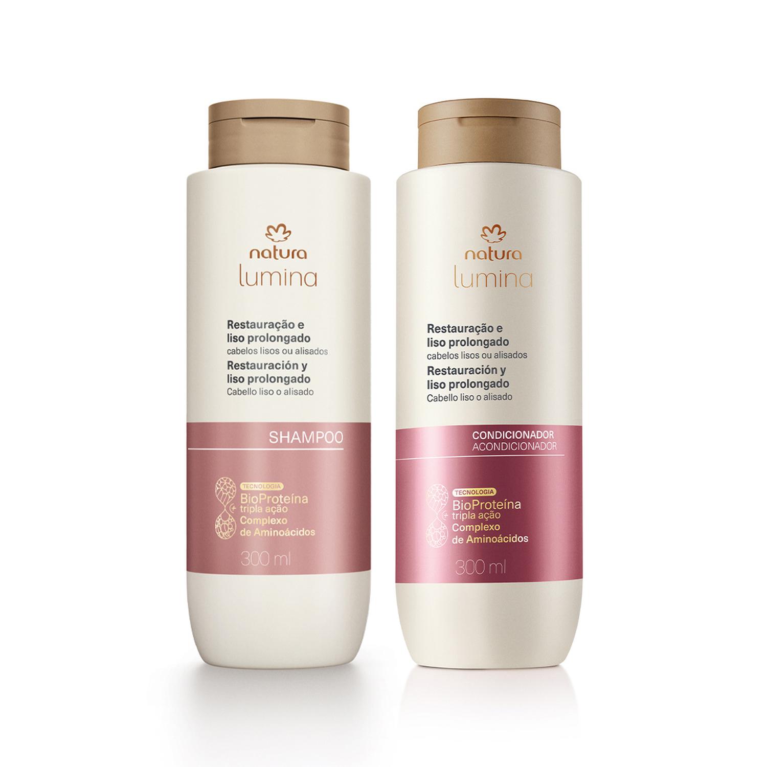 KIT SHAMPOO Y ACONDICIONADOR LUMINA RESTAURACIÓN Y LISO PROLONGADO - 1