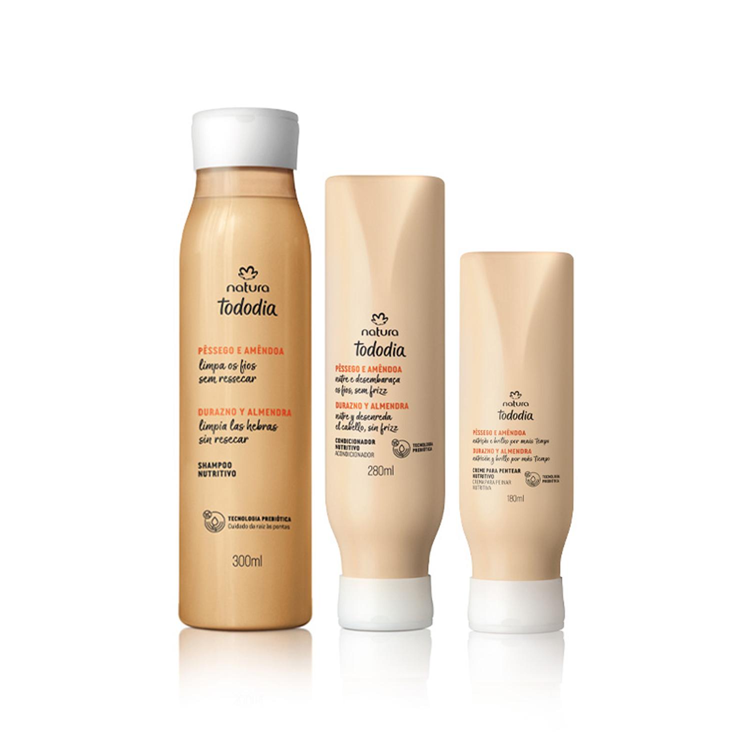 KIT TODODIA DURAZNO Y ALMENDRA NUTRICIÓN SHAMPOO + ACONDICIONADOR Y CPP - 1