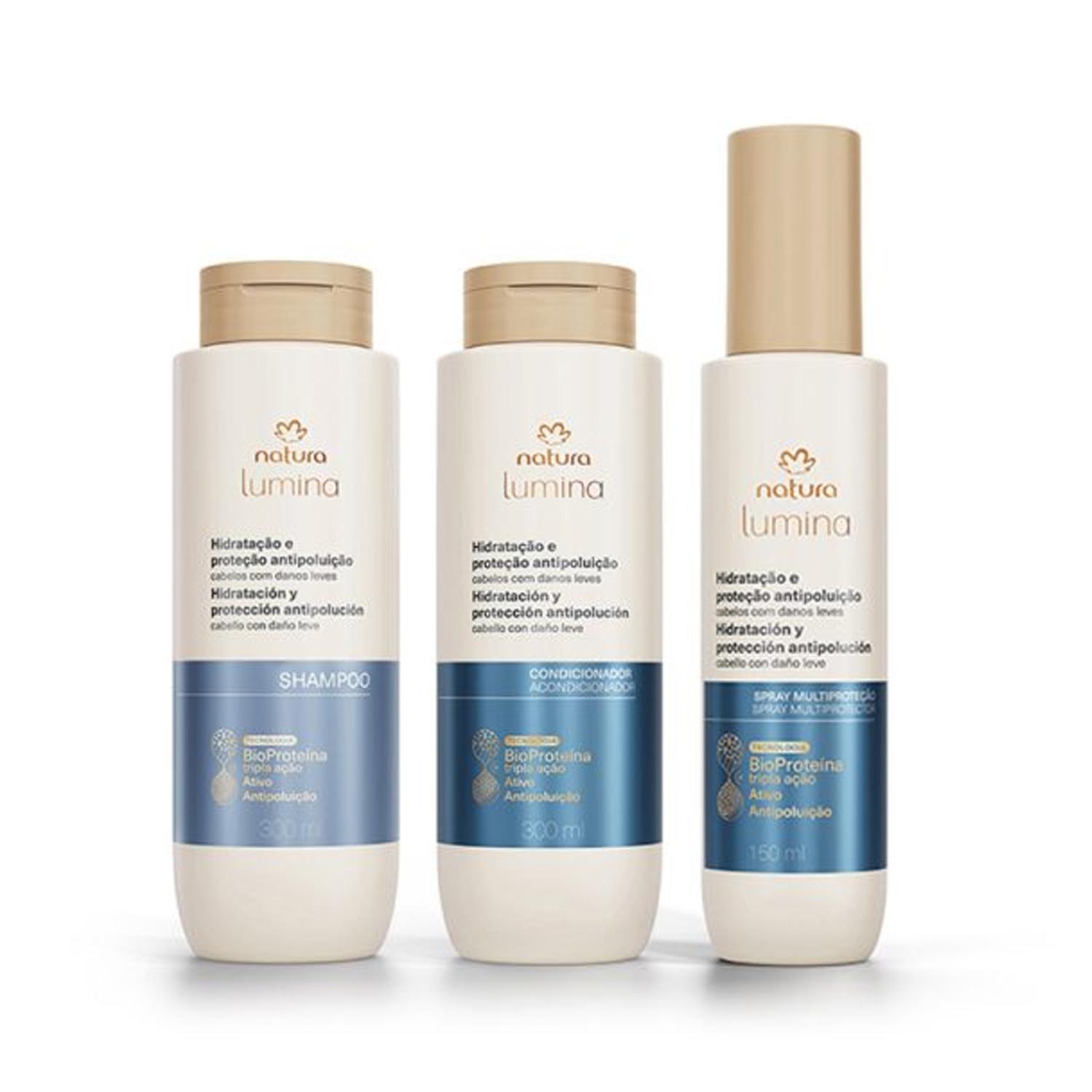 KIT LUMINA HIDRATACIÓN Y PROTECCIÓN LISOS SHAMPOO CON ACCONDICIONADOR Y SPRAY - 1