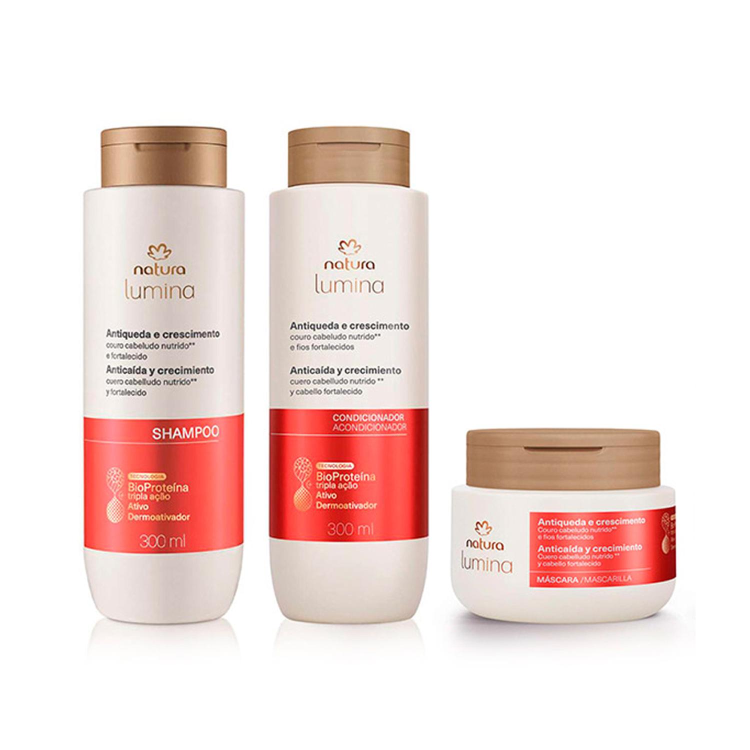 KIT LUMINA ANTICAIDA SHAMPOO CON ACONDICIONADOR Y MASCARA CAPILAR - 1