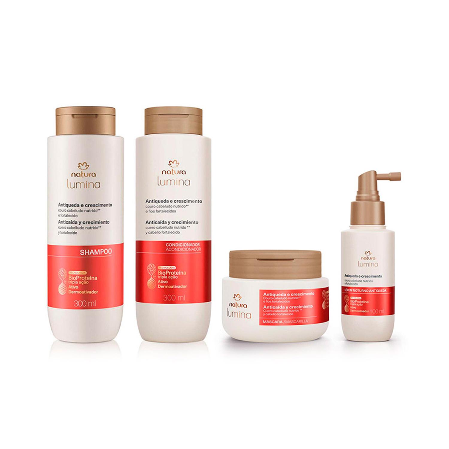 KIT LUMINA TRATAMIENTO COMPLETO ANTICAIDA SHAMPOO CON ACC MASCARA Y SERUM CAPILAR - 1