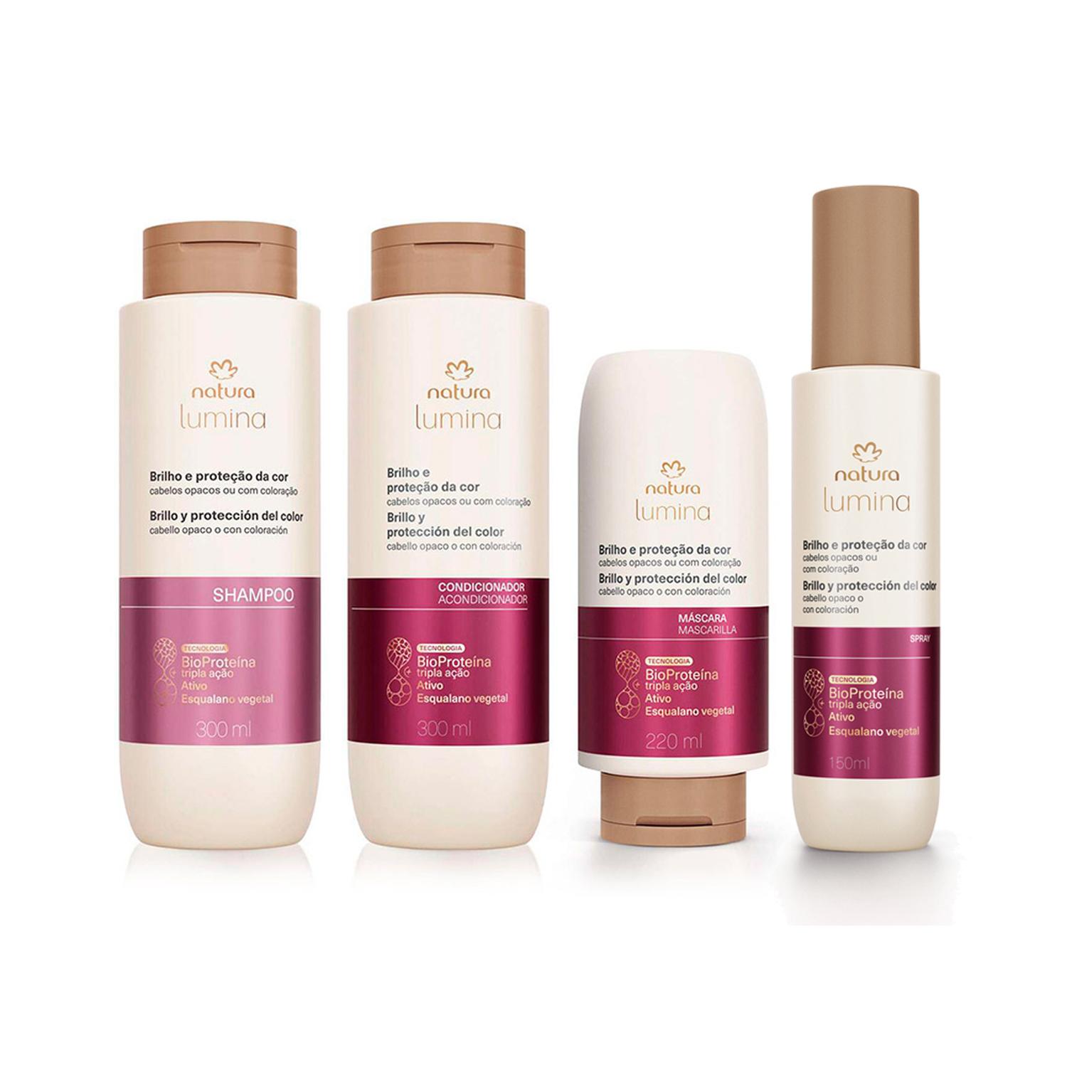 KIT LUMINA BRILLO Y PROTECCIÓN DEL COLOR TRATAMIENTO INTENSO SHAMPOO ACC MASCARA CAPILAR Y SPRAY - 1