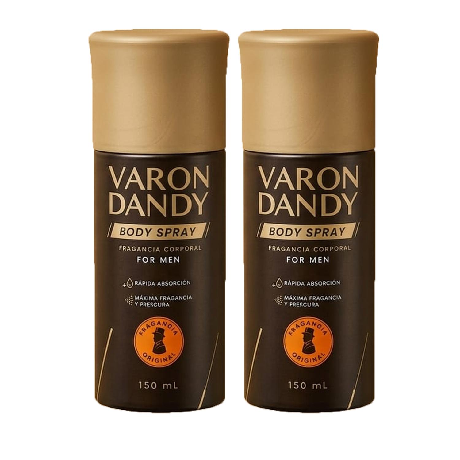 VARON DANDY DESODORANTE SPRAY DE HOMBRE X2 UND - 1