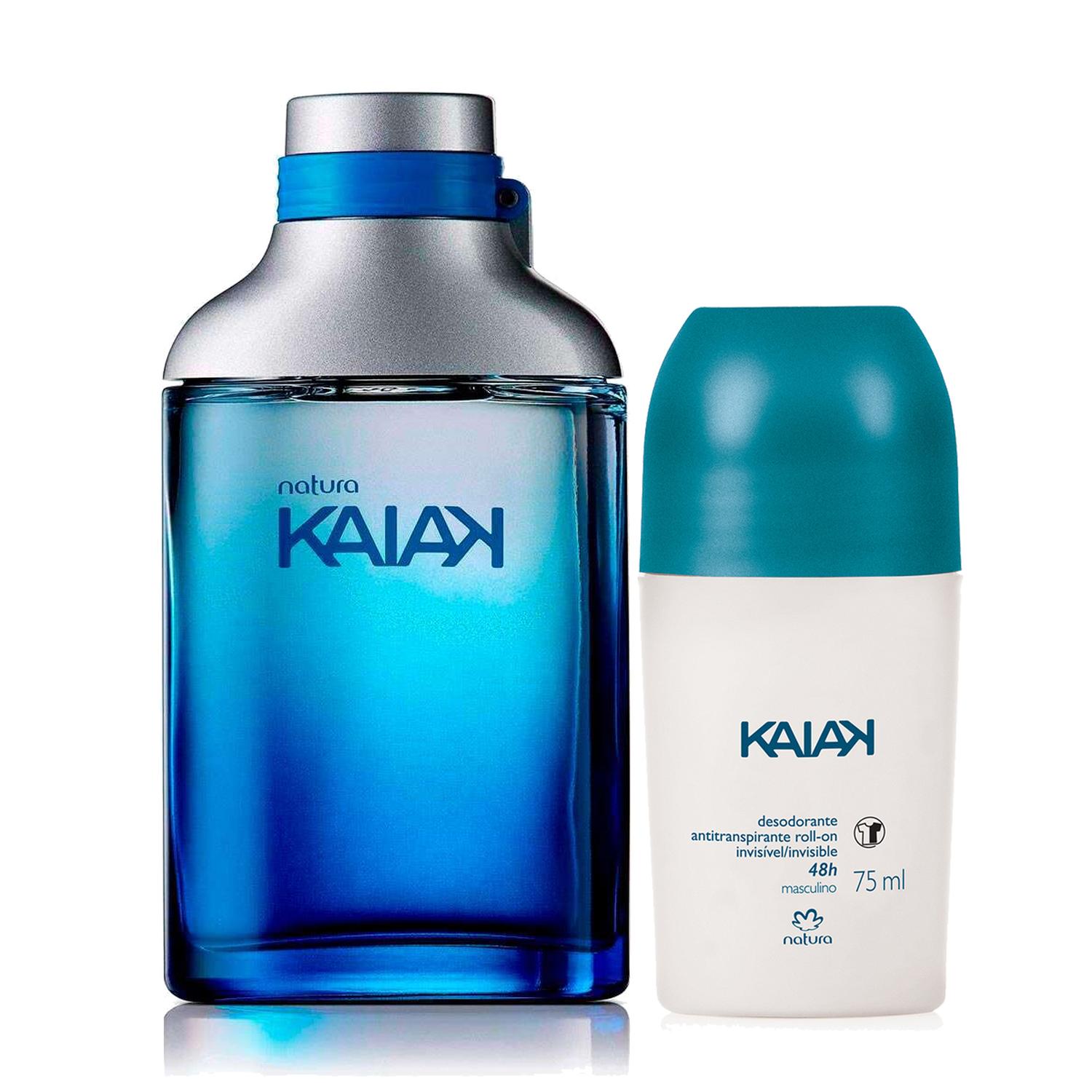 KAIAK FRAGANCIA DE HOMBRE CON DESODORANTE ROLL ON NATURA - 1