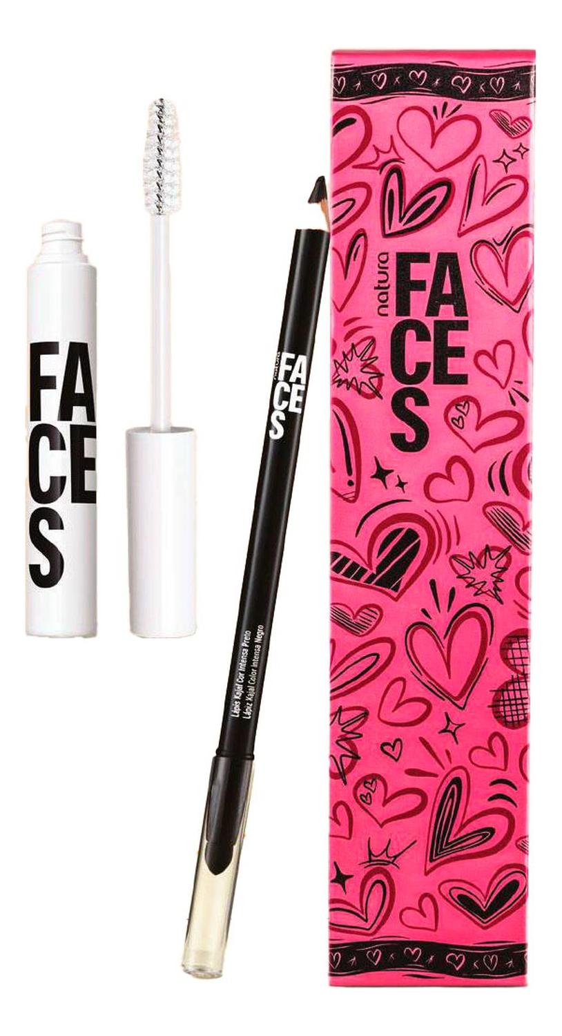 KIT NATURA FACES MASCARA INCOLORA Y LAPIZ KAJAL NEGRO - 1