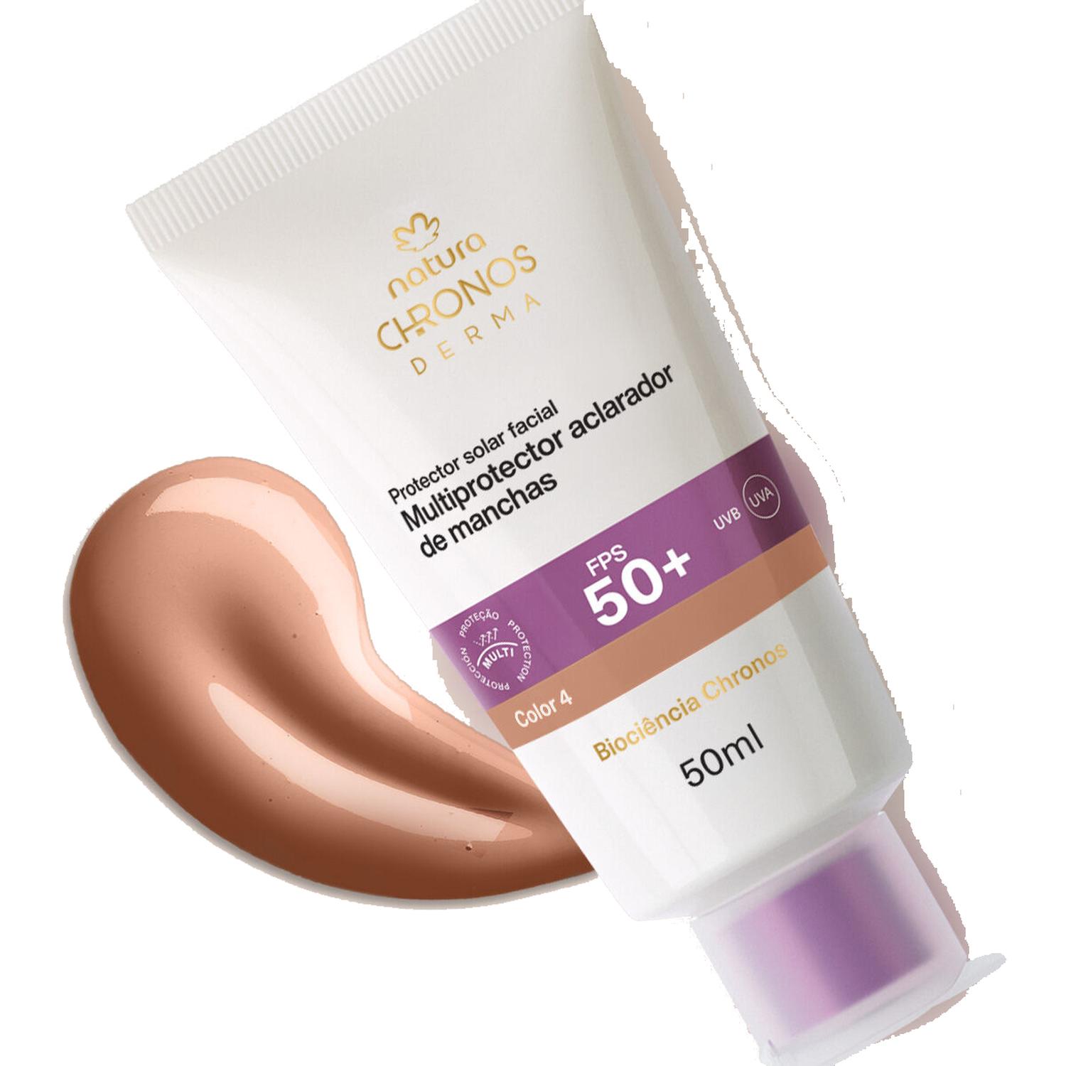 PROTECTOR SOLAR FACIAL MULTIPROTECTOR ACLARADOR FPS 50+ TONO 4 CHRONOS - 2