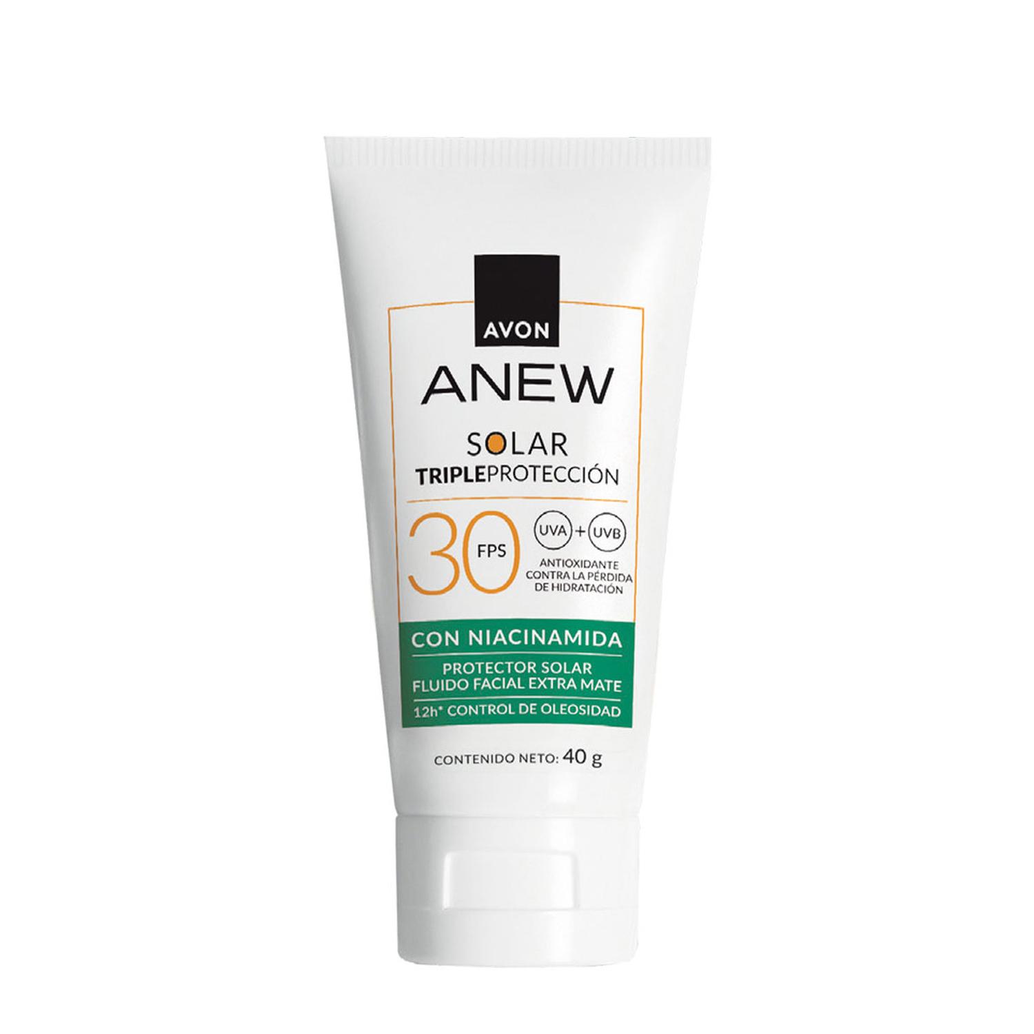ANEW SOLAR TRIPLE PROTECCIÓN FPS 30 FLUIDO FACIAL EXTRA MATE - 1