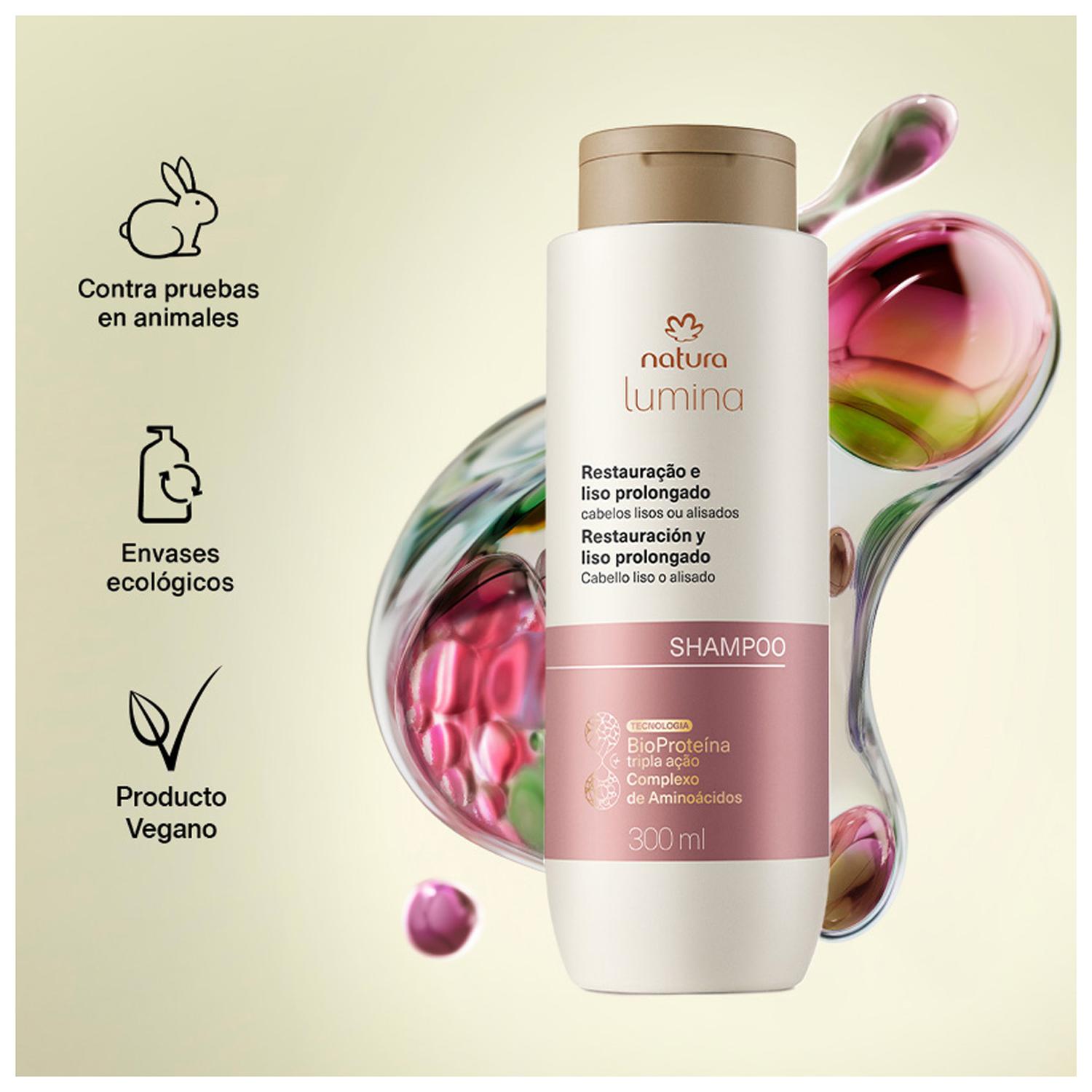 LUMINA SHAMPOO RESTAURADOR RESTAURACIÓN Y LISOS PROLONGADOS 300 ML - 2