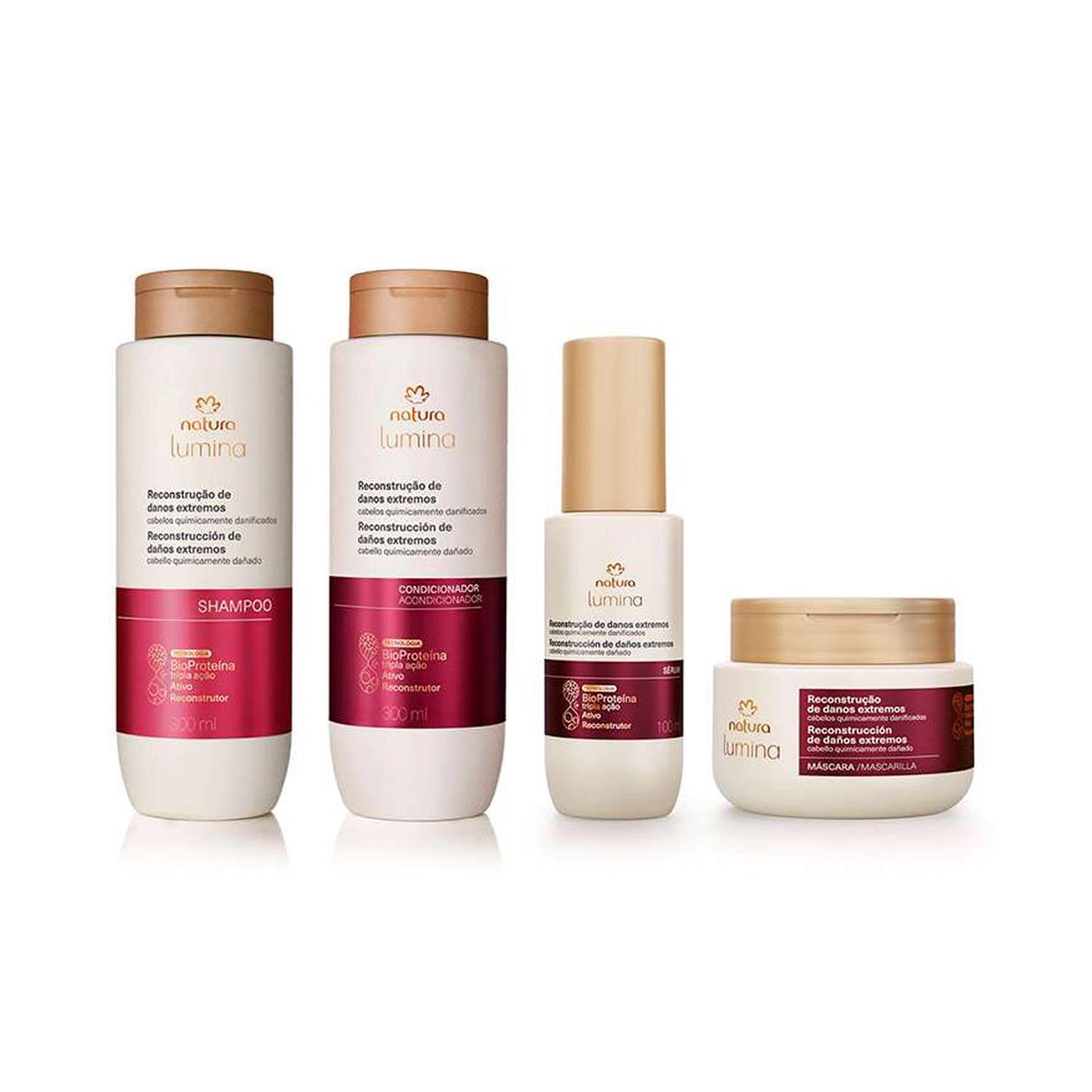 KIT LUMINA TRATAMIENTO INTENSO RECONSTRUCCIÓN CABELLOS DAÑADOS 4 PRODUCTOS - 1