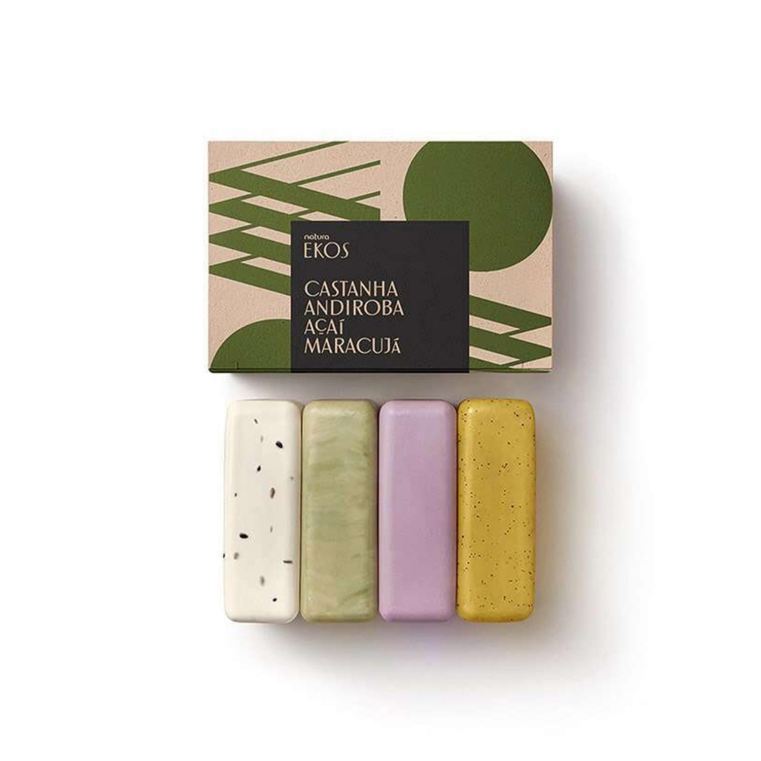 EKOS JABONES EN BARRA CREMOSOS Y EXFOLIANTES X4 - 1