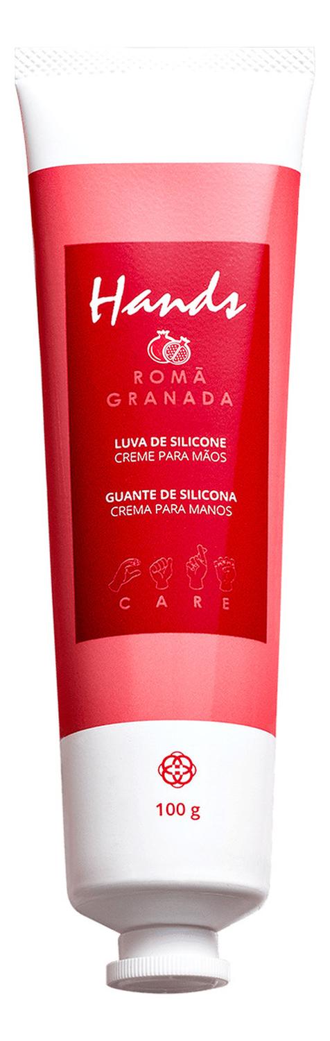 KIT X2 HANDS CREMA DE MANOS GUANTE DE SILICONA ALOE Y ROMA GRANADA - 3