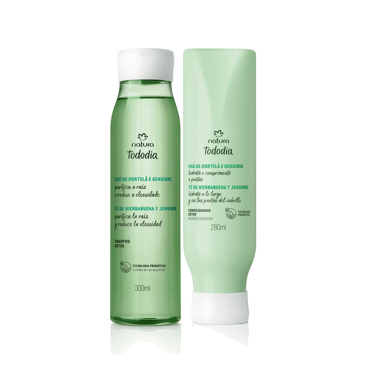 KIT SH Y ACC DETOX CAPILAR TÉ DE MENTA Y JENGIBRE TODODIA 300ML - 1