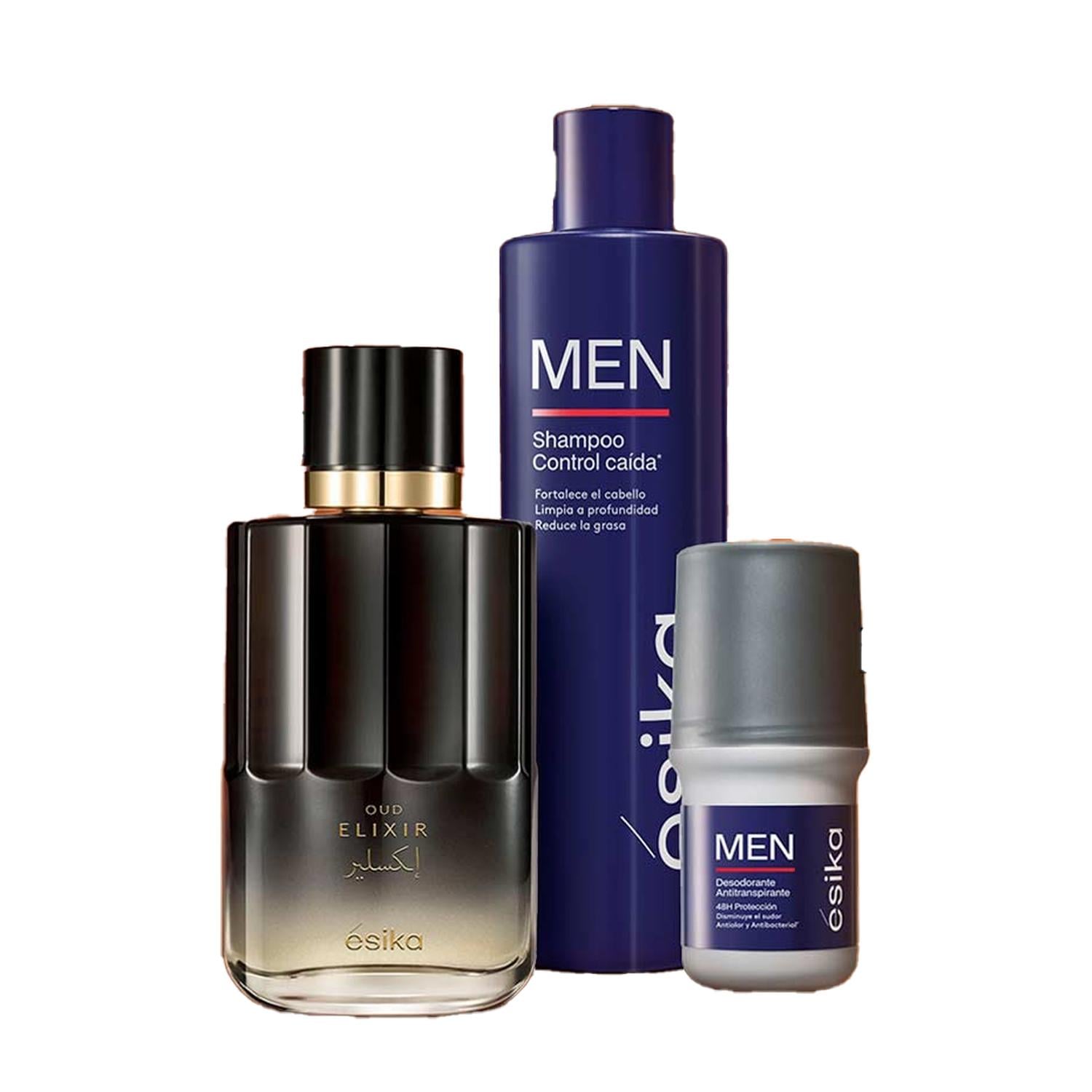 OUD ELIXIR PERFUME DE HOMBRE CON SHAMPOO Y DEO - 1