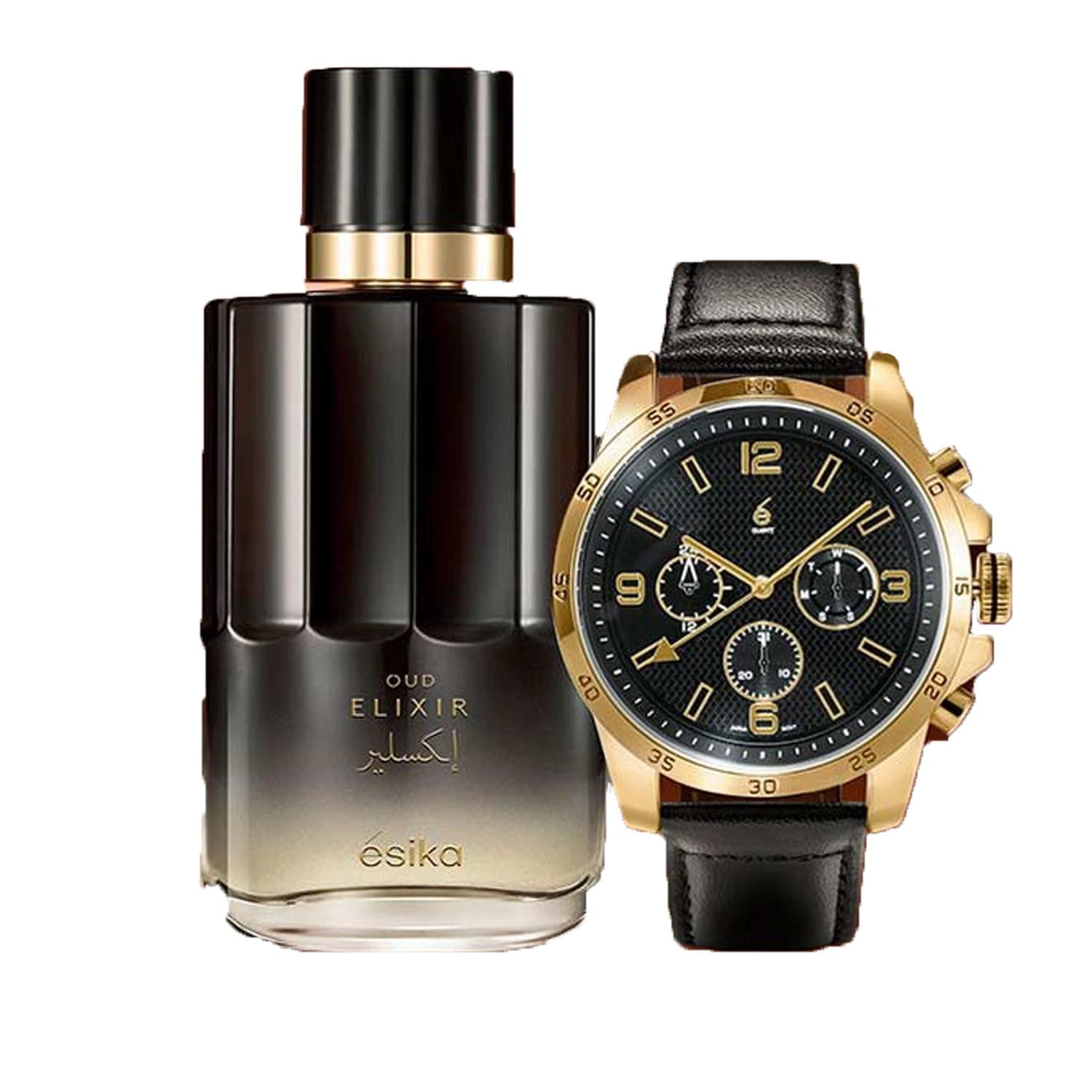 OUD ELIXIR PERFUME DE HOMBRE CON RELOJ ROWEN - 1