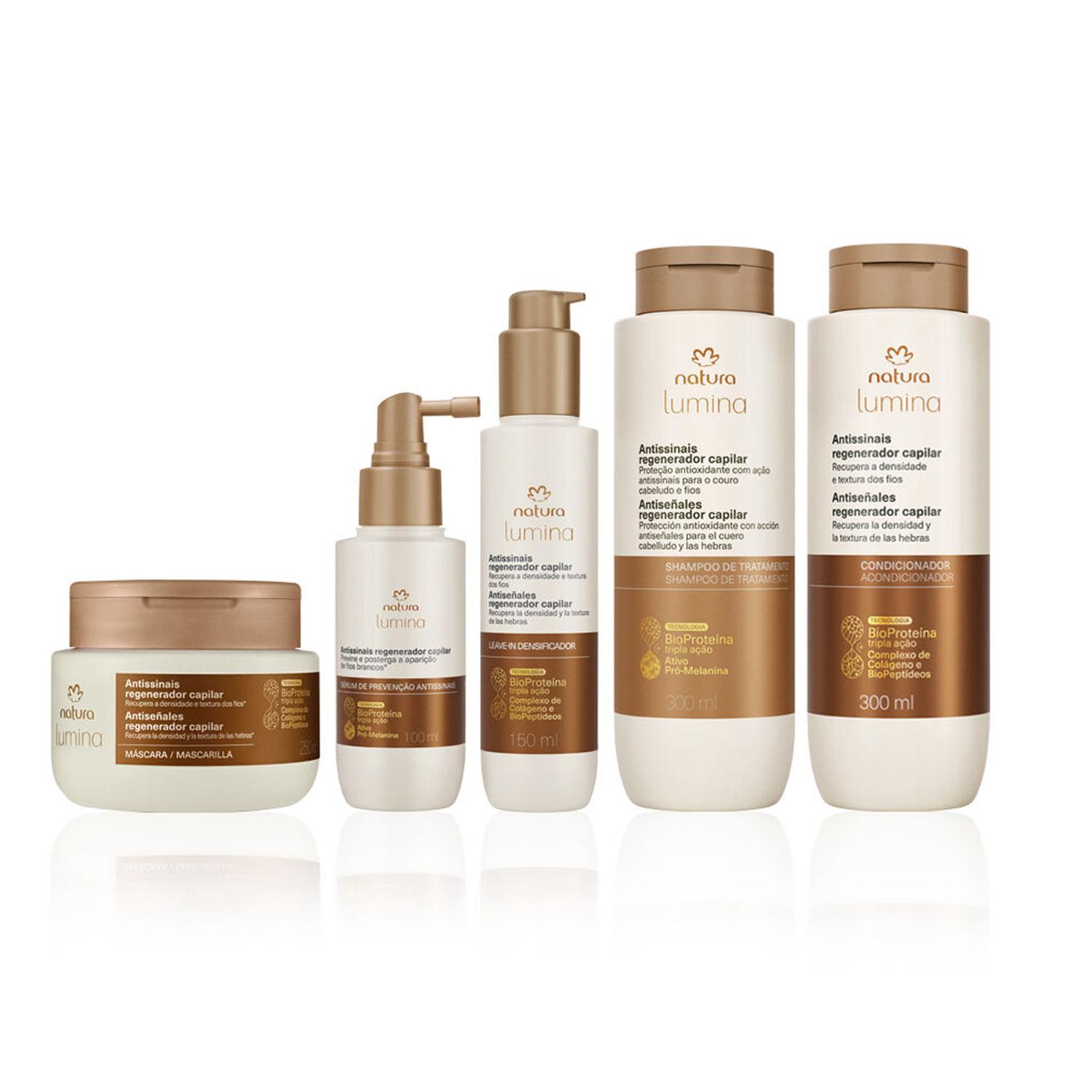 KIT X5 COMPLETO CAPILAR ANTIEDAD SH ACC MASC SERUM Y LEAVE IN - 1