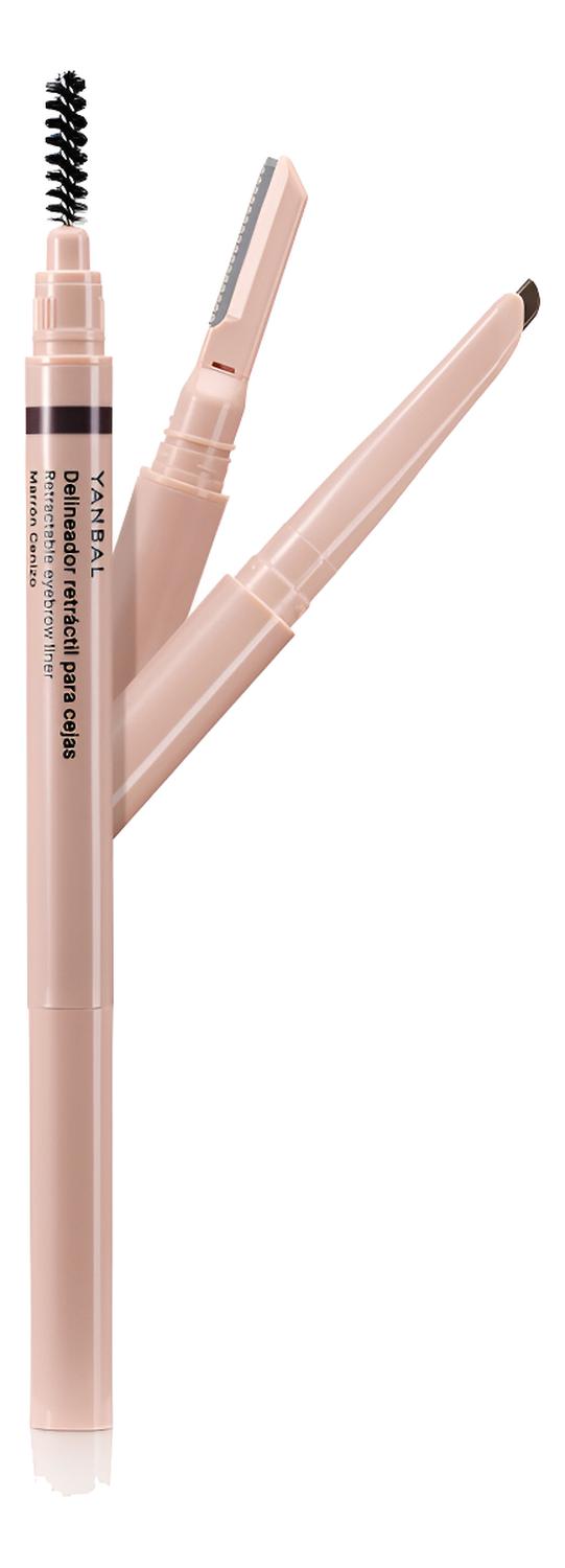 DELINEADOR RETRÁCTIL PARA CEJAS MARRÓN YANBAL - 2