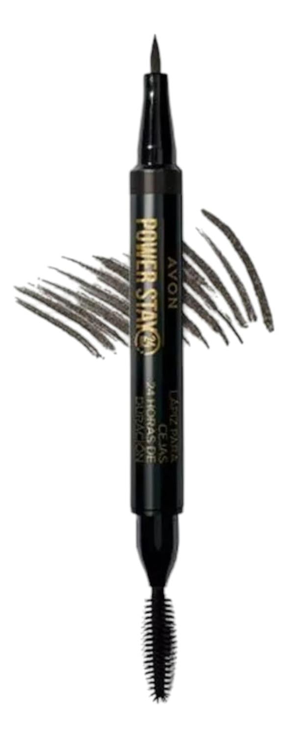 DELINEADOR DUAL PARA CEJAS DEEP BROWN POWER STAY AVON - 1