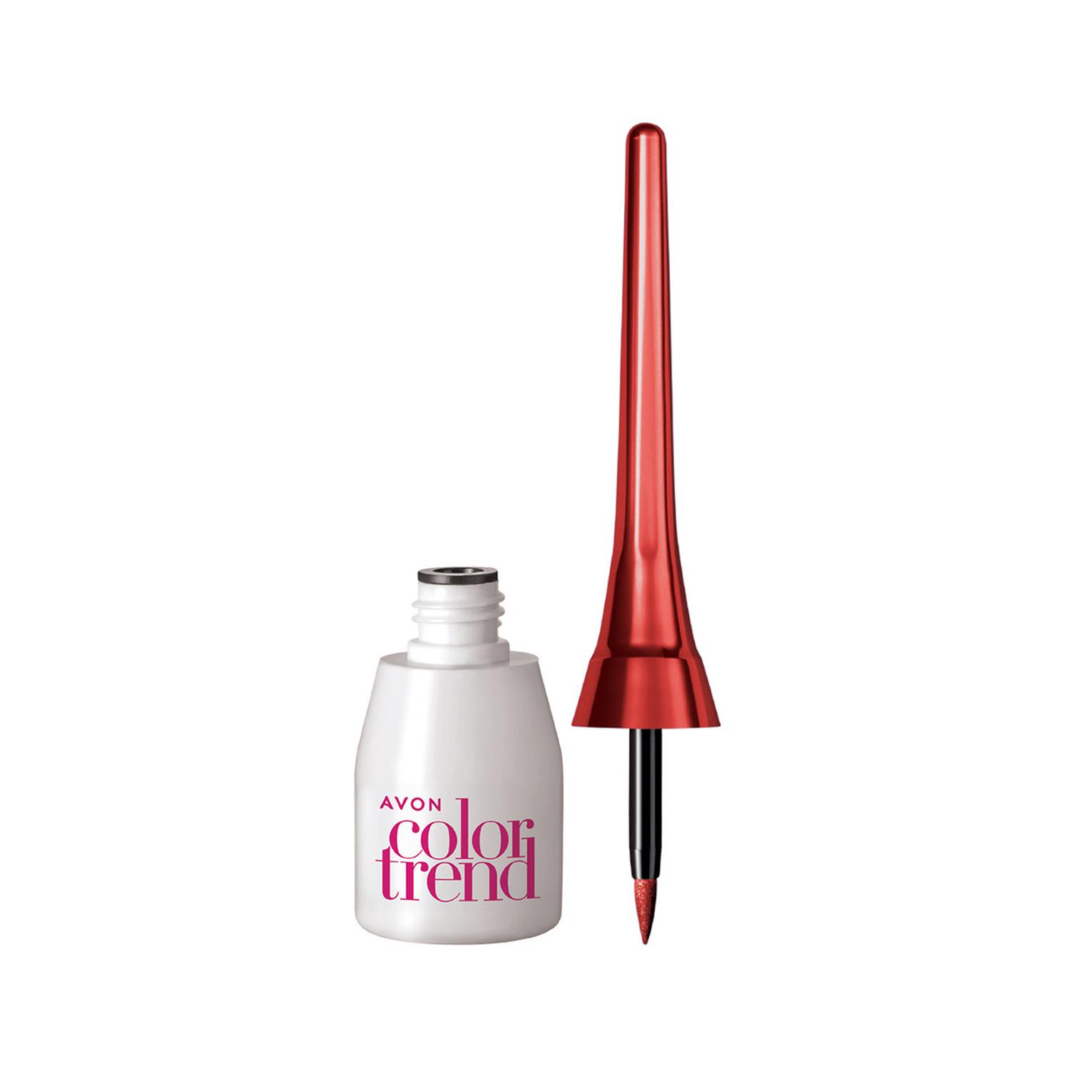 DELINEADOR LÍQUIDO OJOS ROJO METALICO COLOR TREND - 1
