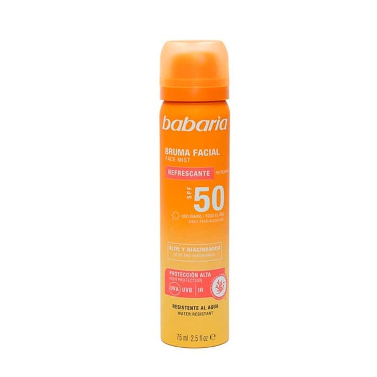 BRUMA FACIAL REFRESCANTE BABARIA CON ALOE Y NIACINAMIDA 50 SPF - 1