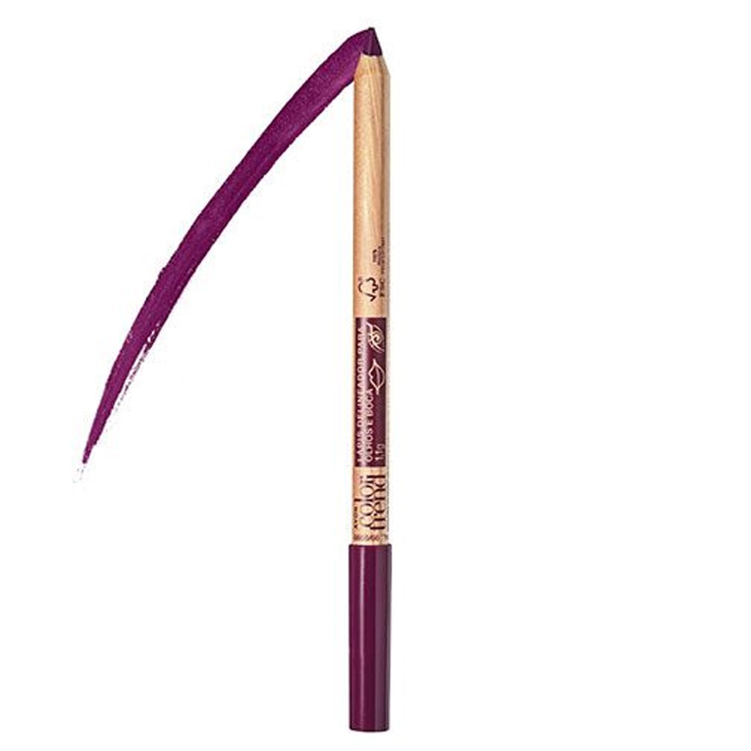 LAPIZ DELINEADOR PARA OJOS Y LABIOS MORADO COLOR TREND - 1