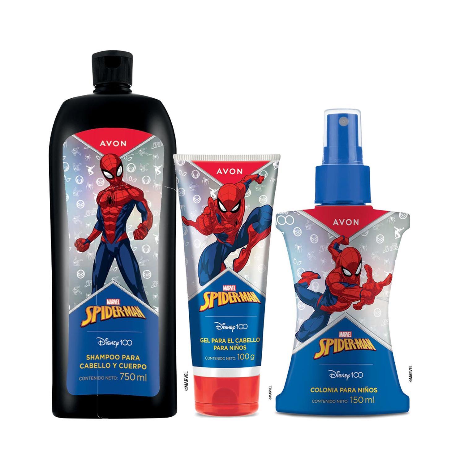 SPIDERMAN KIT COLONIA 150ML CON GEL CAPILAR Y SHAMPOO - 1