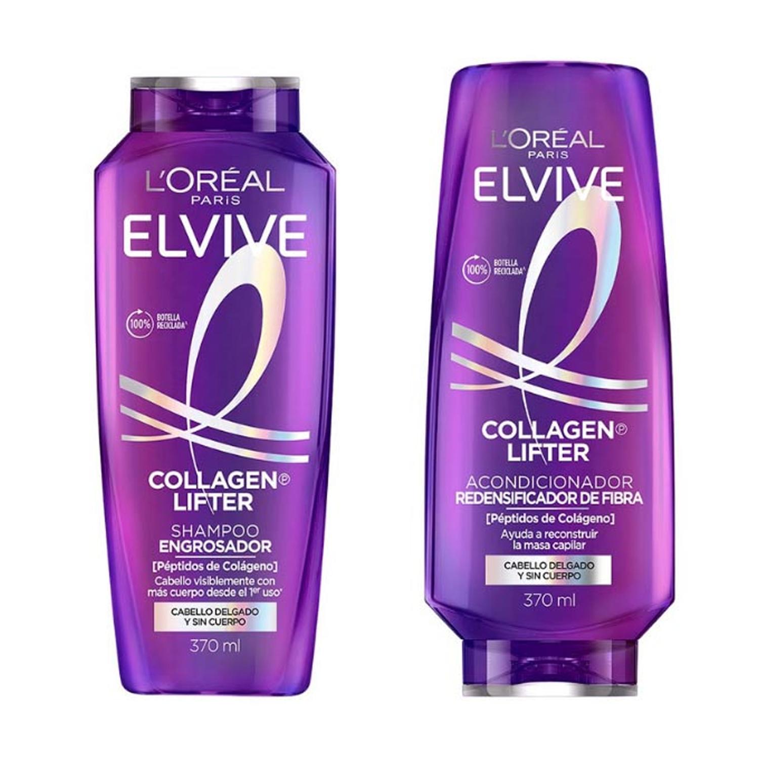 KIT SHAMPOO Y ACONDICIONADOR ELVIVE COLLAGEN LIFTER 370ML - 1