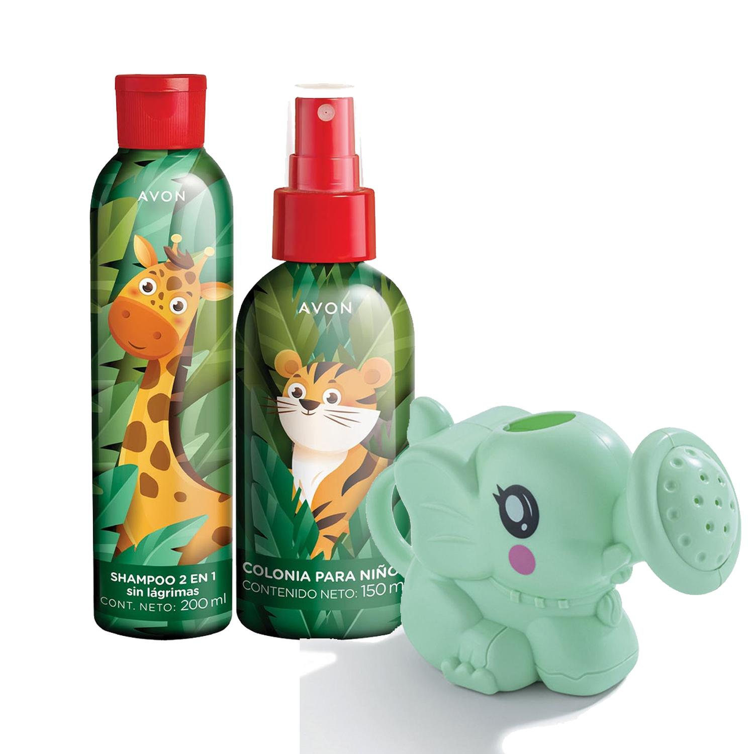 KIT X3 SAFARI KIDS NIÑO SHAMPOO CON COLONIA Y JUGUETE - 1
