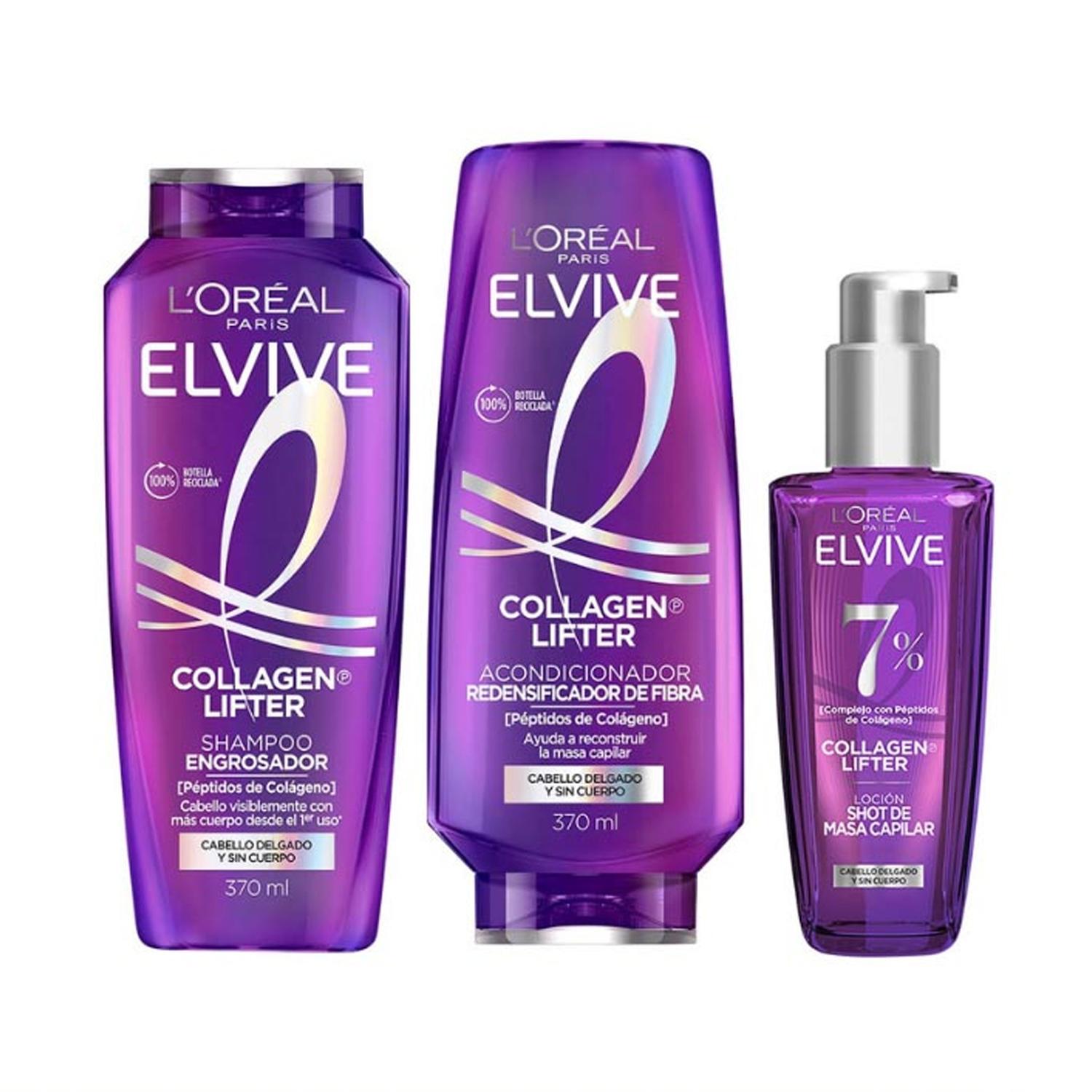 ELVIVE COLLAGEN LIFTER KIT X3 SH ACC Y SERUM 370ML - 1