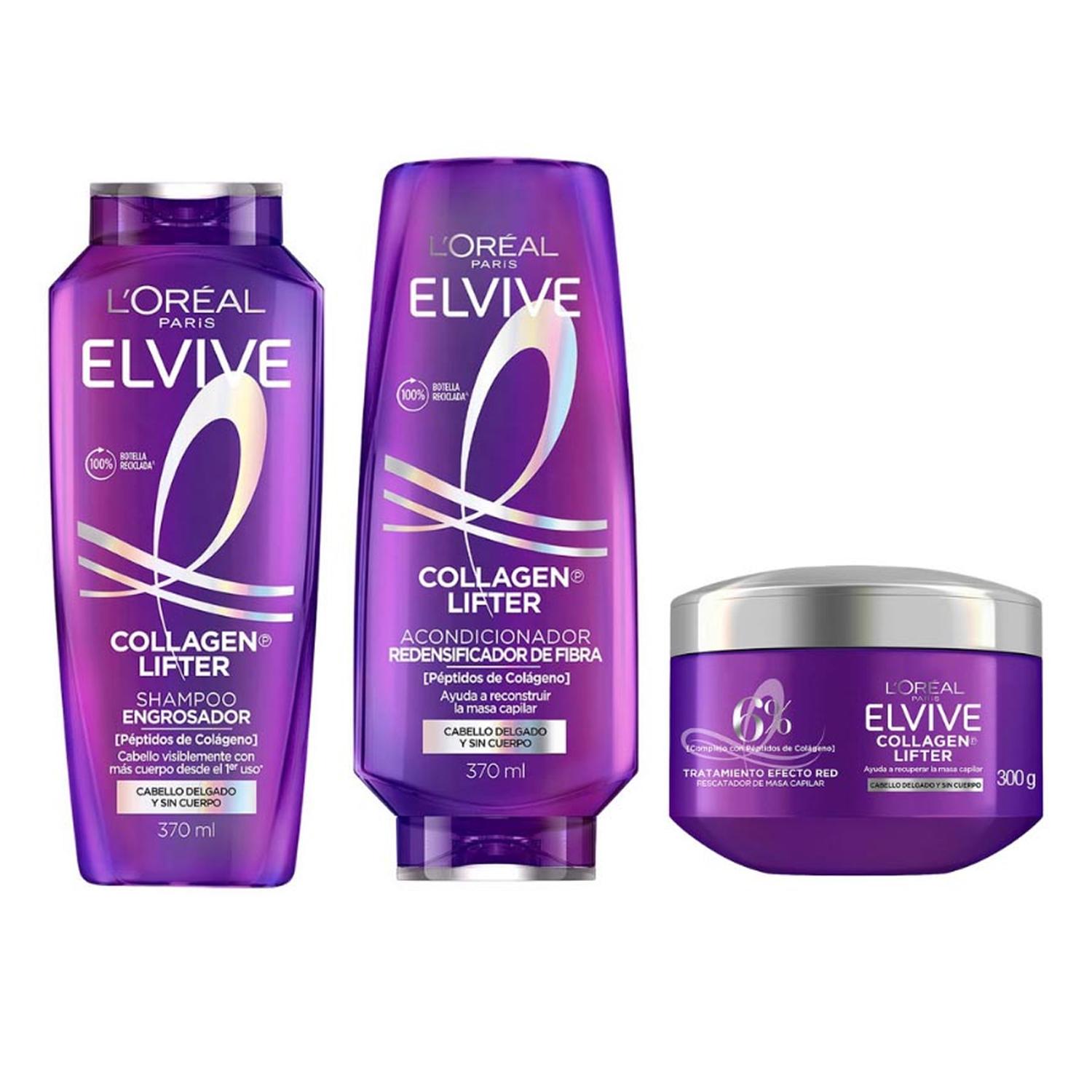 ELVIVE COLLAGEN LIFTER KIT X3 SH ACC Y MASC 370ML - 1