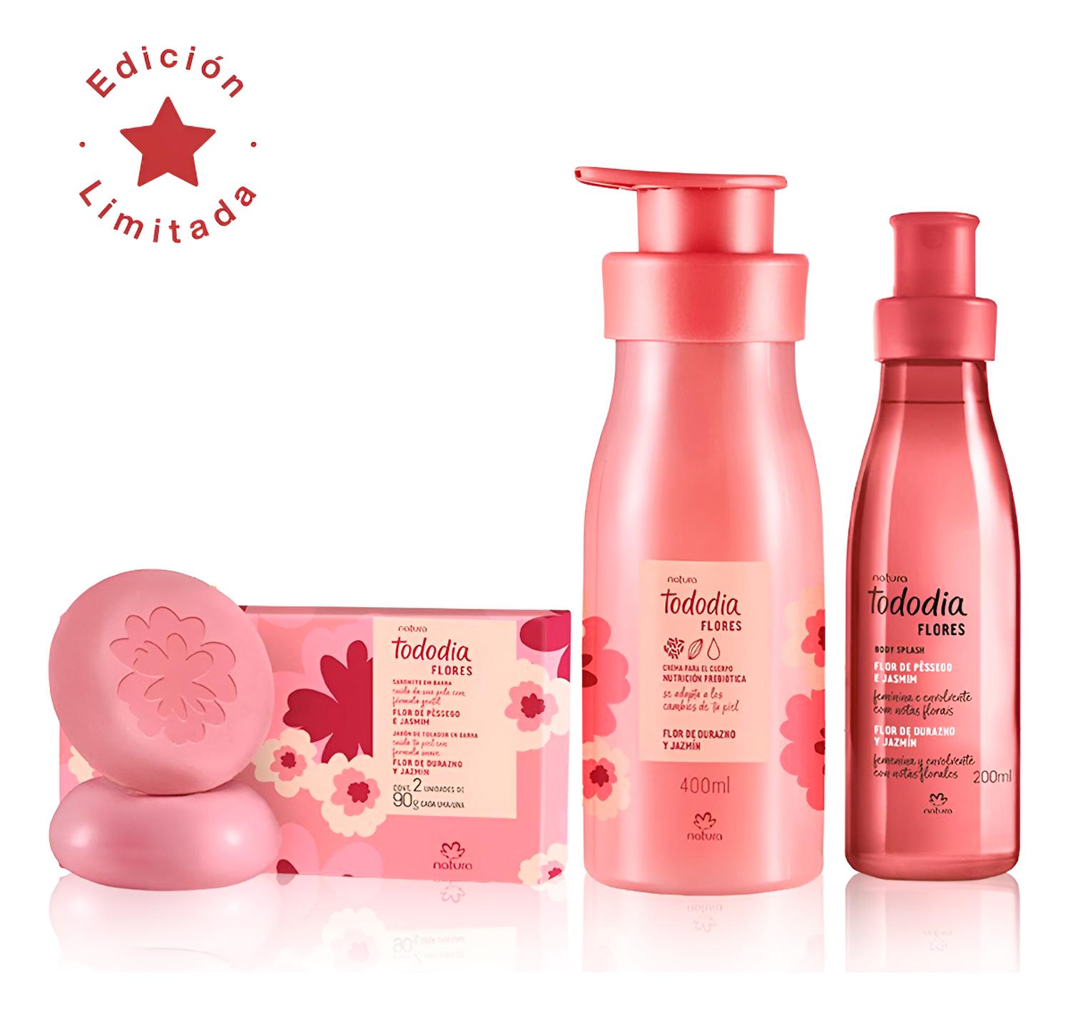 TODODIA FLOR DE DURAZNO Y JAZMIN CREMA JABONES Y BODY SPLASH - 1