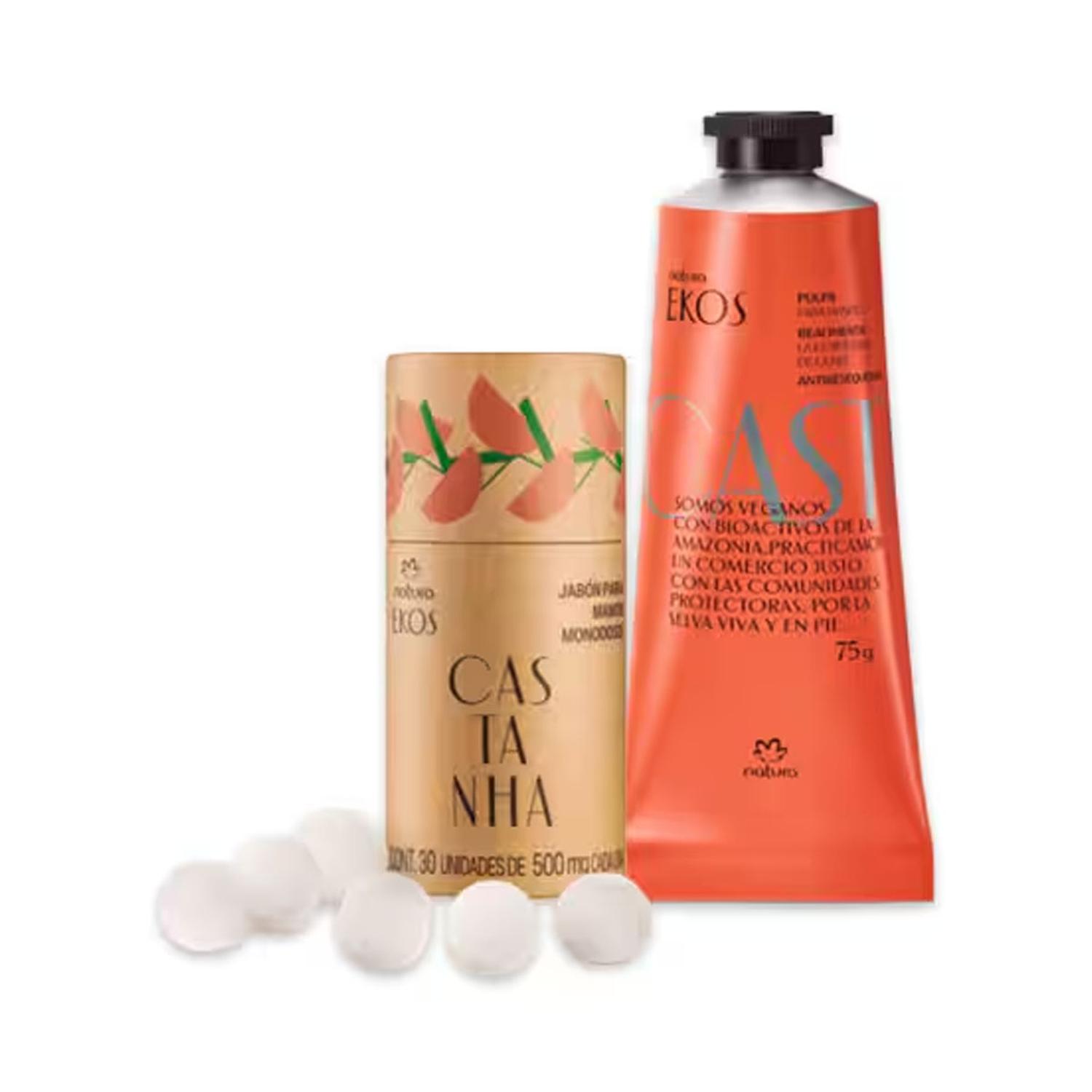 EKOS CASTAÑA JABONES MONODOSIS CON CREMA MANOS - 1