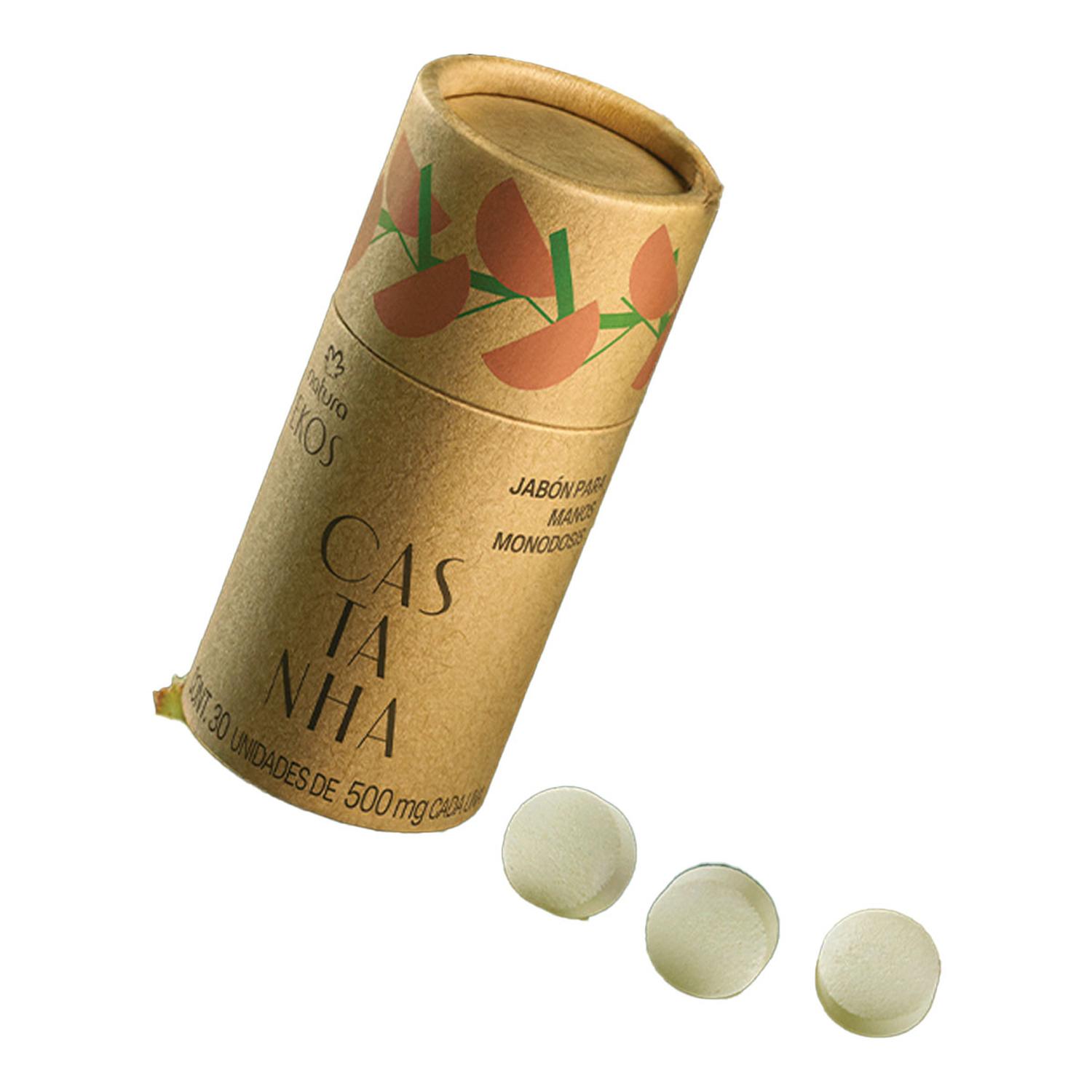 EKOS CASTAÑA JABONES MONODOSIS PARA MANOS 30 UND X 500G - 1