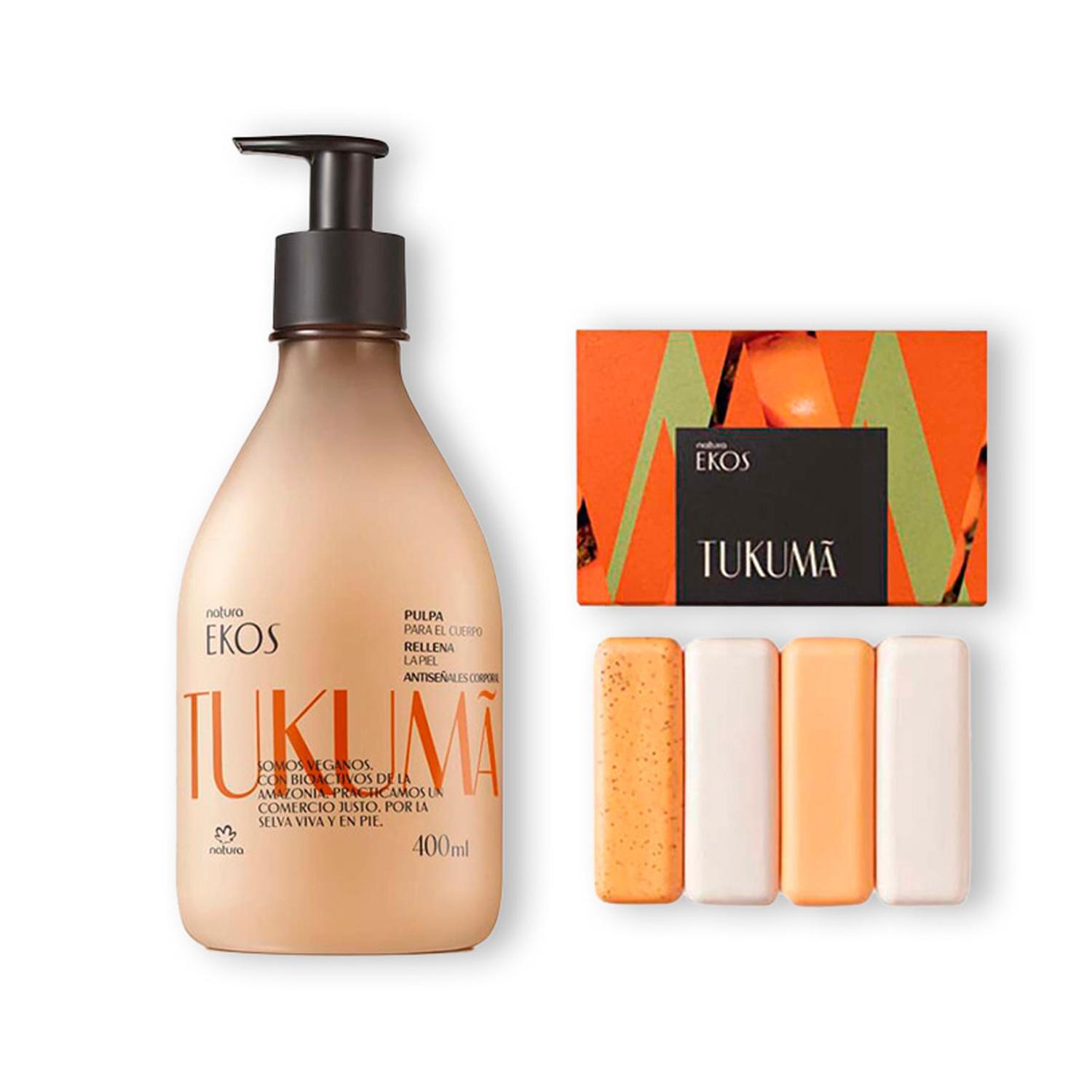EKOS TUKUMÁ PULPA HIDRATANTE CORPORAL CON CAJA CON JABONES - 1