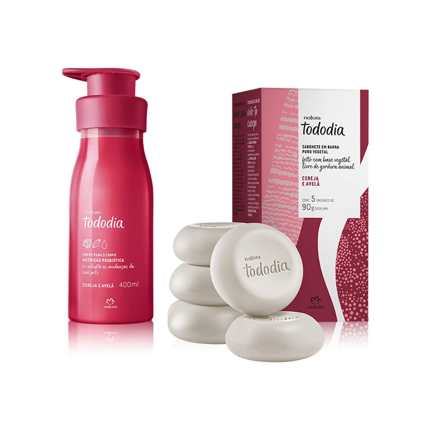 TODODIA CEREZA Y AVELLANA CREMA CORPORAL CON JABONES - 1