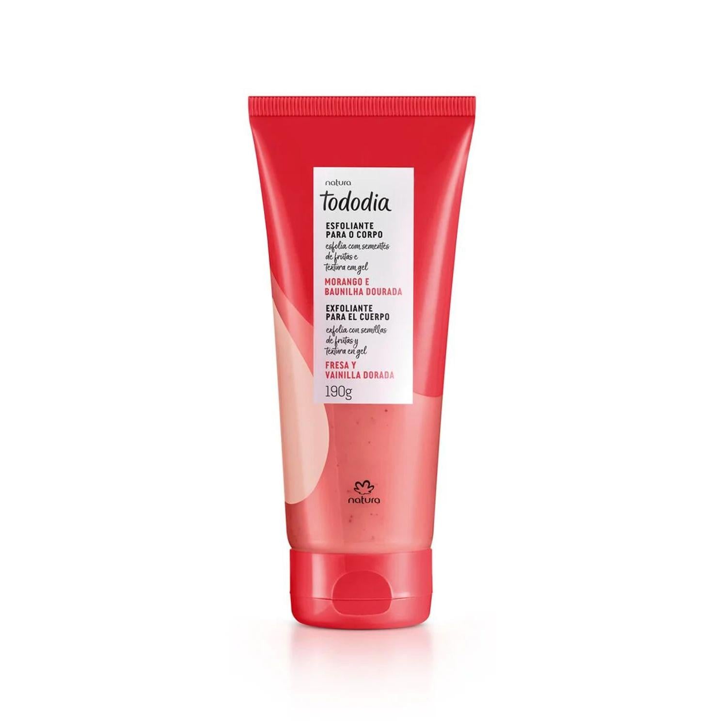 TODODIA FRESA Y VAINILLA DORADA EXFOLIANTE PARA EL CUERPO - 1
