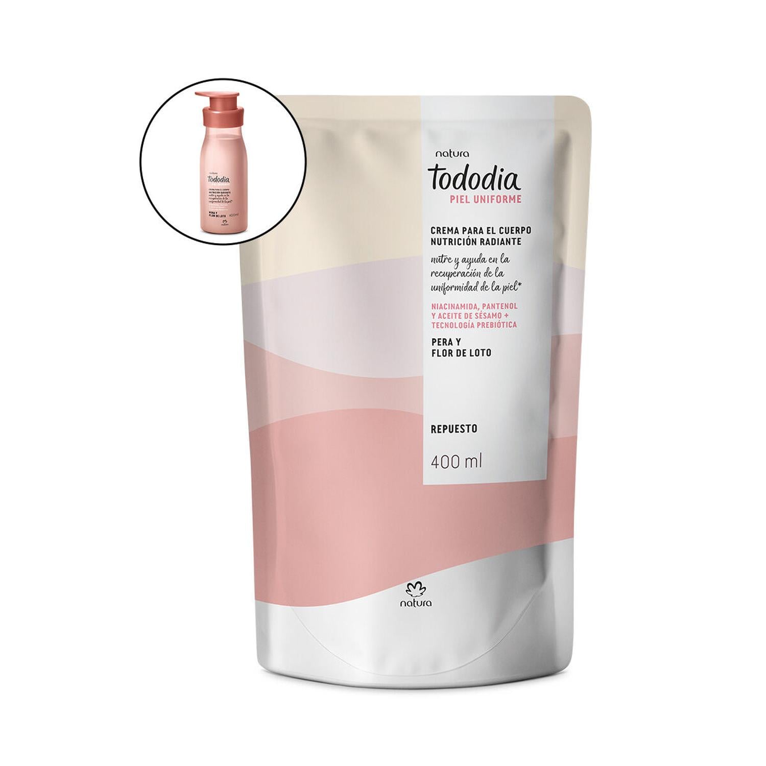 REPUESTO CREMA CORPORAL NUTRICIÓN RADIANTE TODODIA PERA Y FLOR DE LOTO - 1