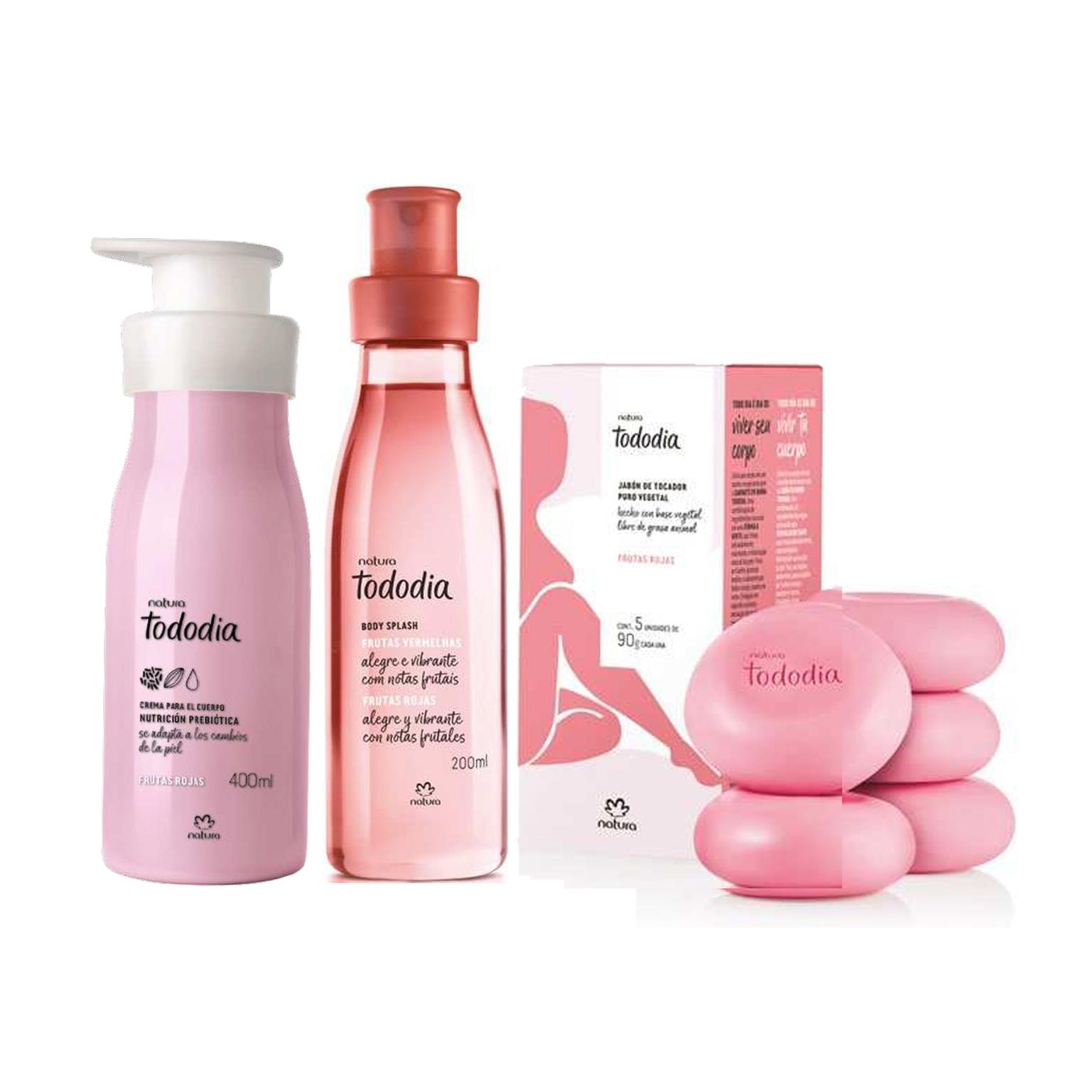 TODODIA FRUTAS ROJAS KIT X3 HIDRATANTE CON JABONES Y COLONIA - 1