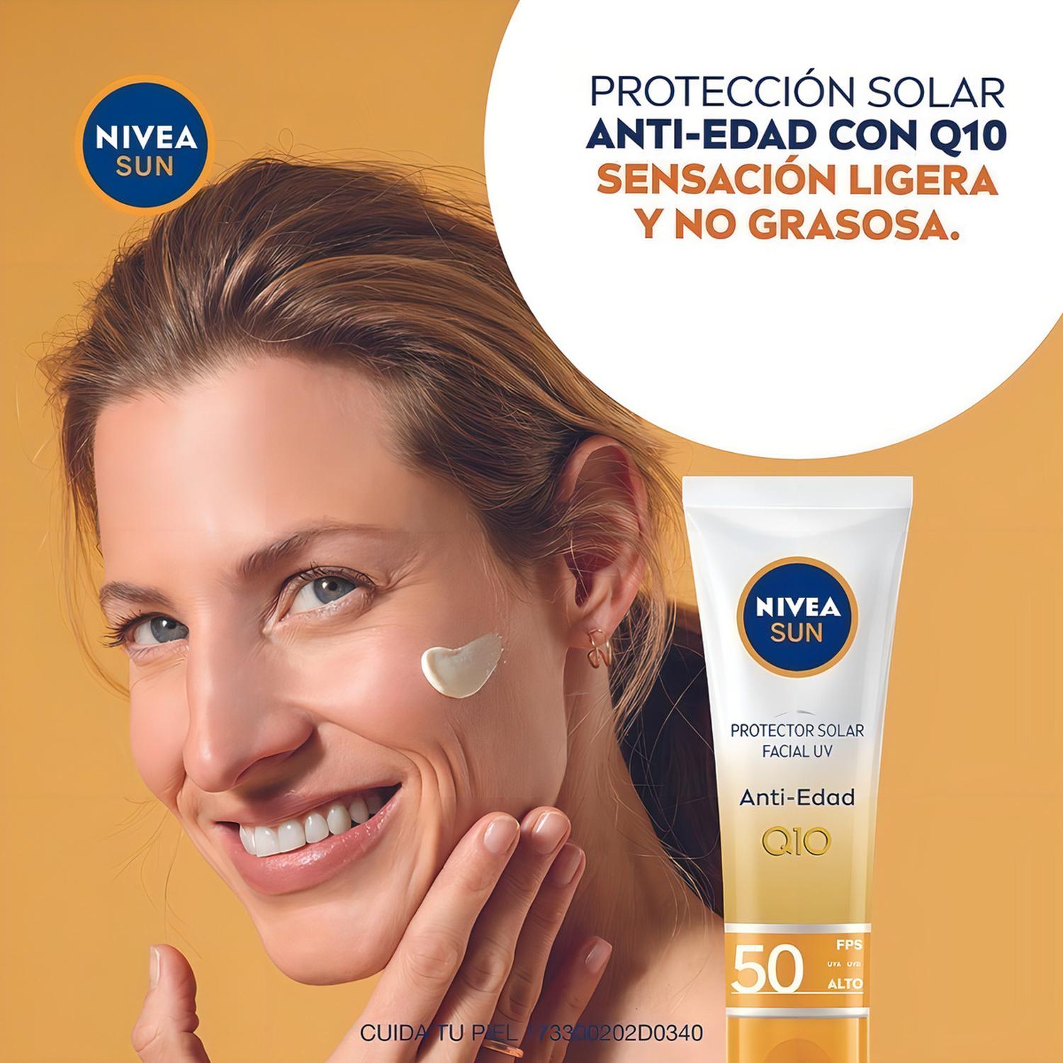 PROTECTOR SOLAR FACIAL NIVEA SUN ANTI EDAD Q10 FPS50+ 50 ML - 7