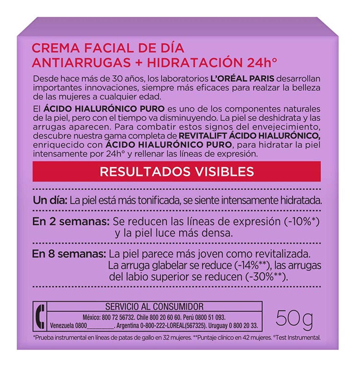 CREMA DIA HIDRATANTE REVITALIFT ACIDO HIALURONICO - 3