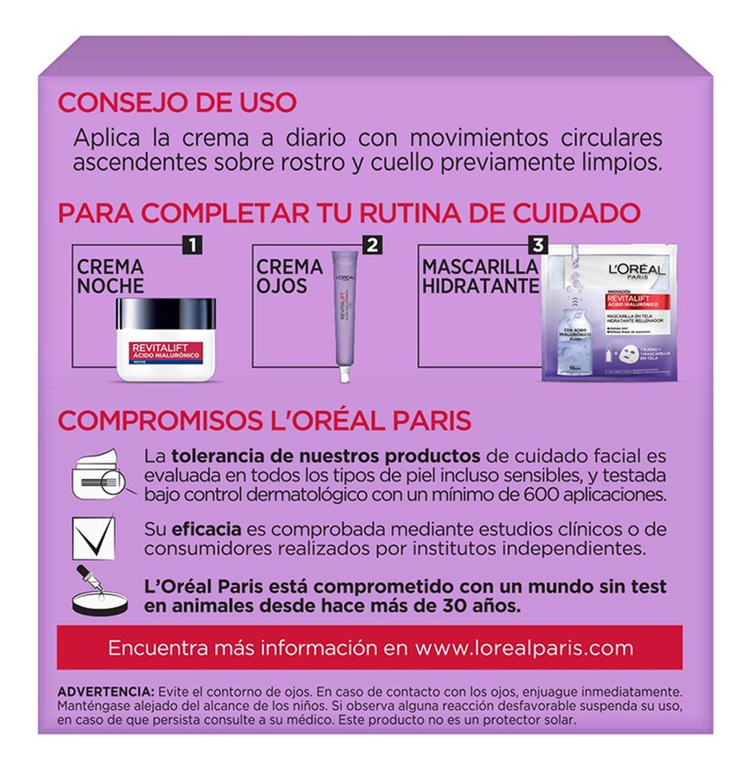 CREMA DIA HIDRATANTE REVITALIFT ACIDO HIALURONICO - 4